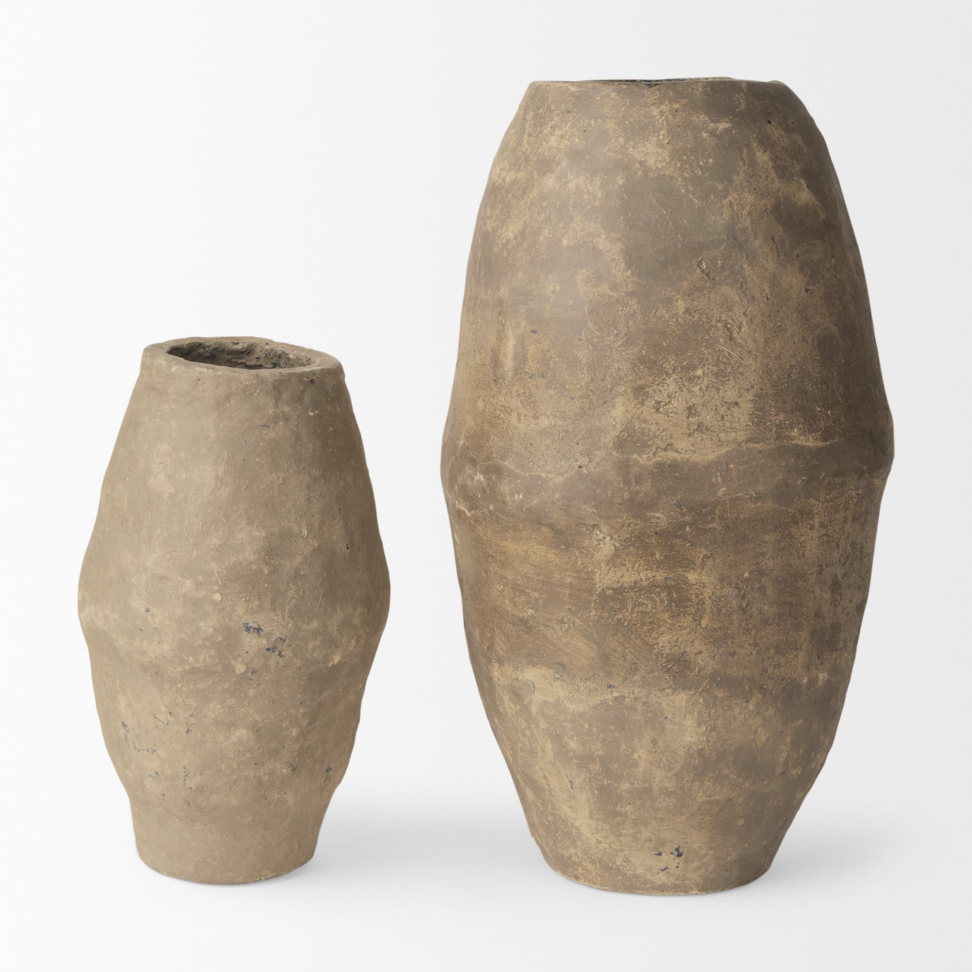 Rundal Large Gray Paper Mache Vase — product photograph