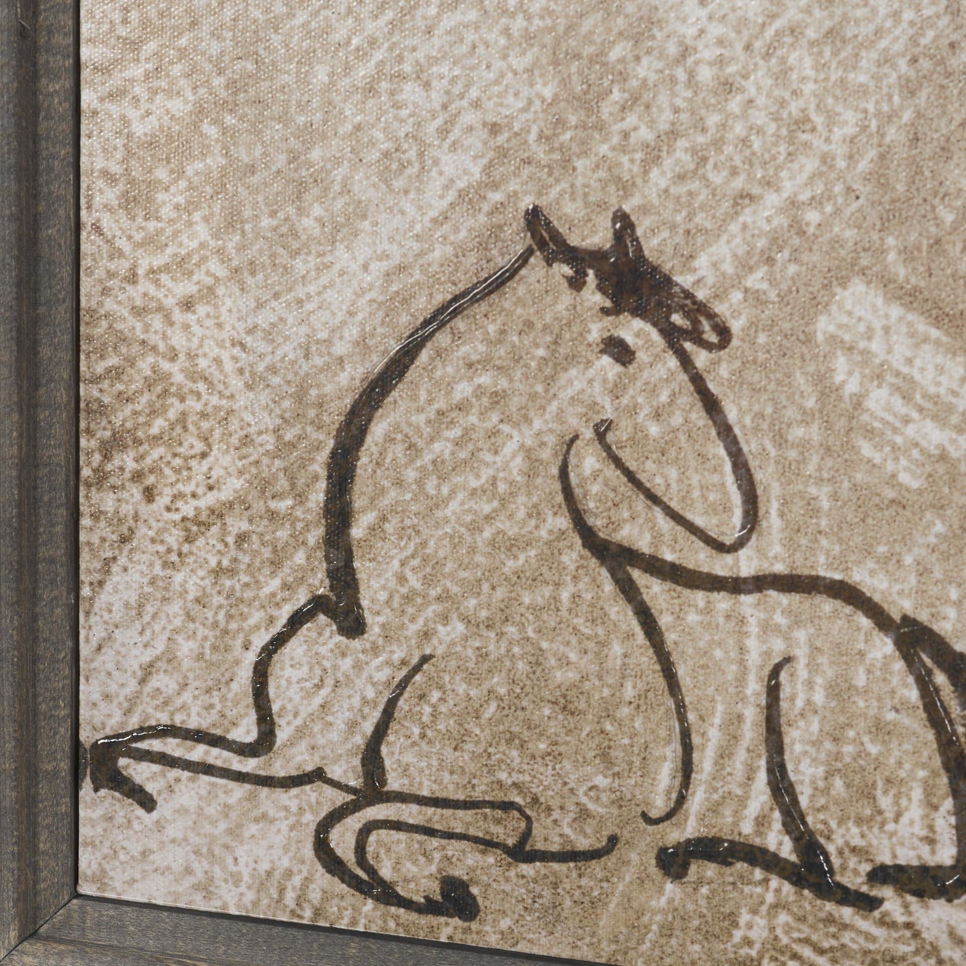 Buckskin by Mercana Studio Hand-Embellished Textured Framed Canvas Artwork — product photograph
