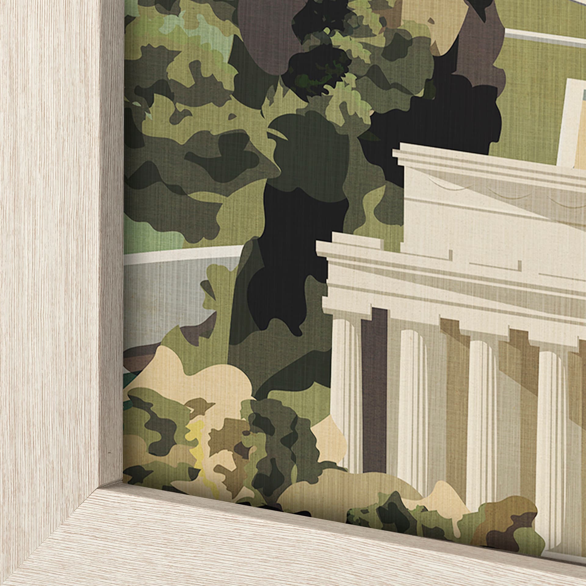 Washington DC Go USA (L) by Mercana Studio a Hand Embellished Decograph Framed Art Print — product photograph