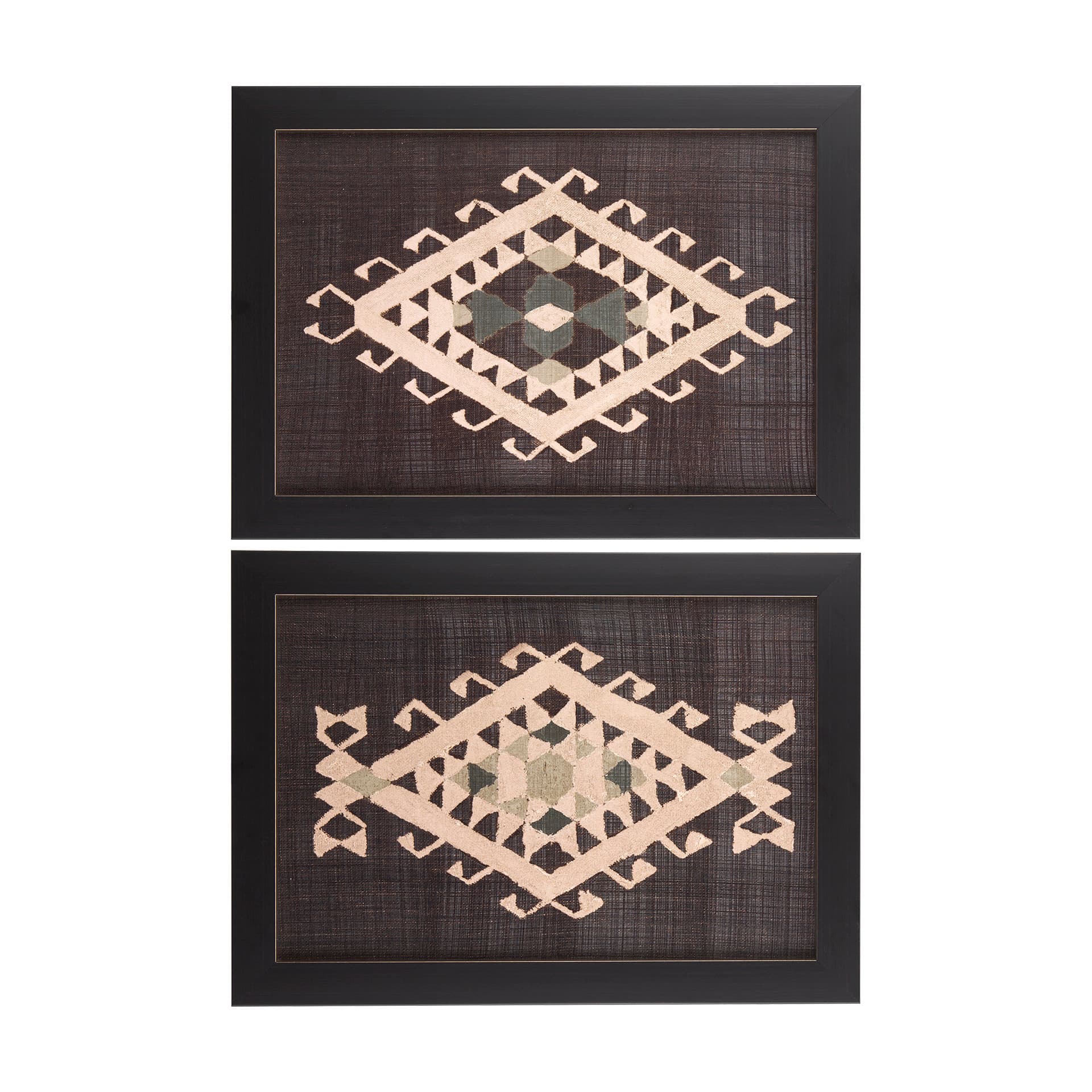 Brown Tapestry V by Mercana Studio a Hand Embellished Textured Framed Art Print — product photograph