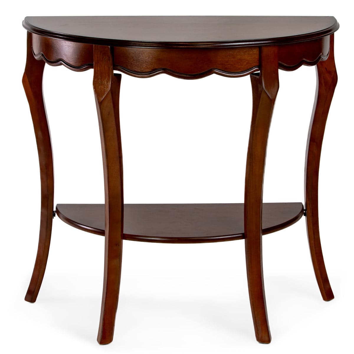 Half Moon Console Table HR014 Cherry Finish — product photograph