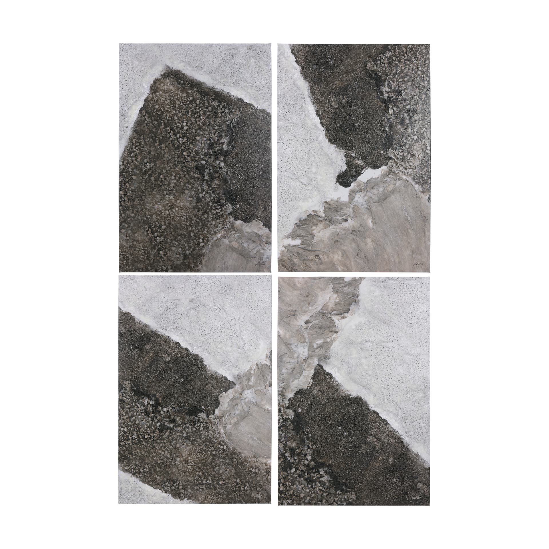 Mudslide IV by Mercana Studio a Hand Embellished Textured Canvas — product photograph