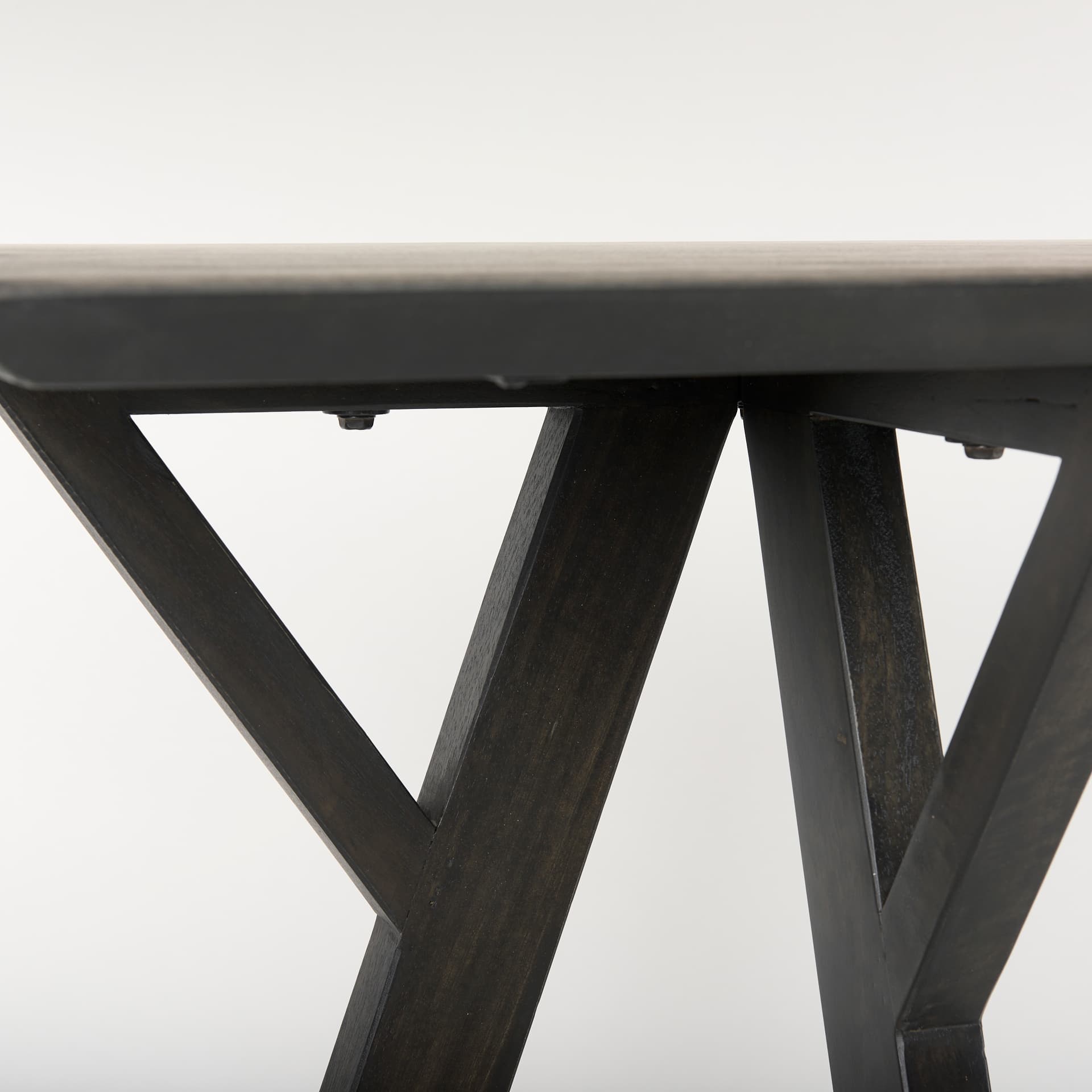 Jennings 54.0L x 16.0W x 29.5H Dark Brown Wood Console Table — product photograph