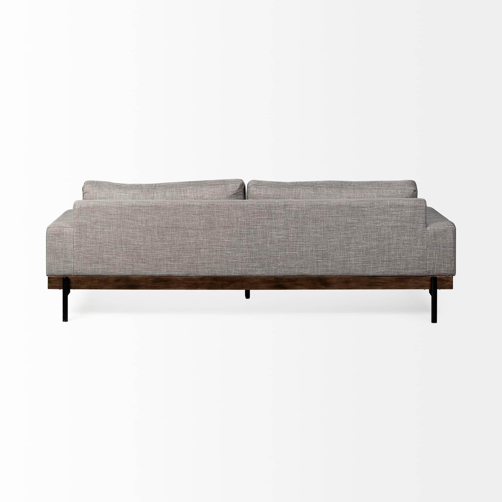 Colburne II 95" Gray Upholstered Three Seater Sofa — product photograph