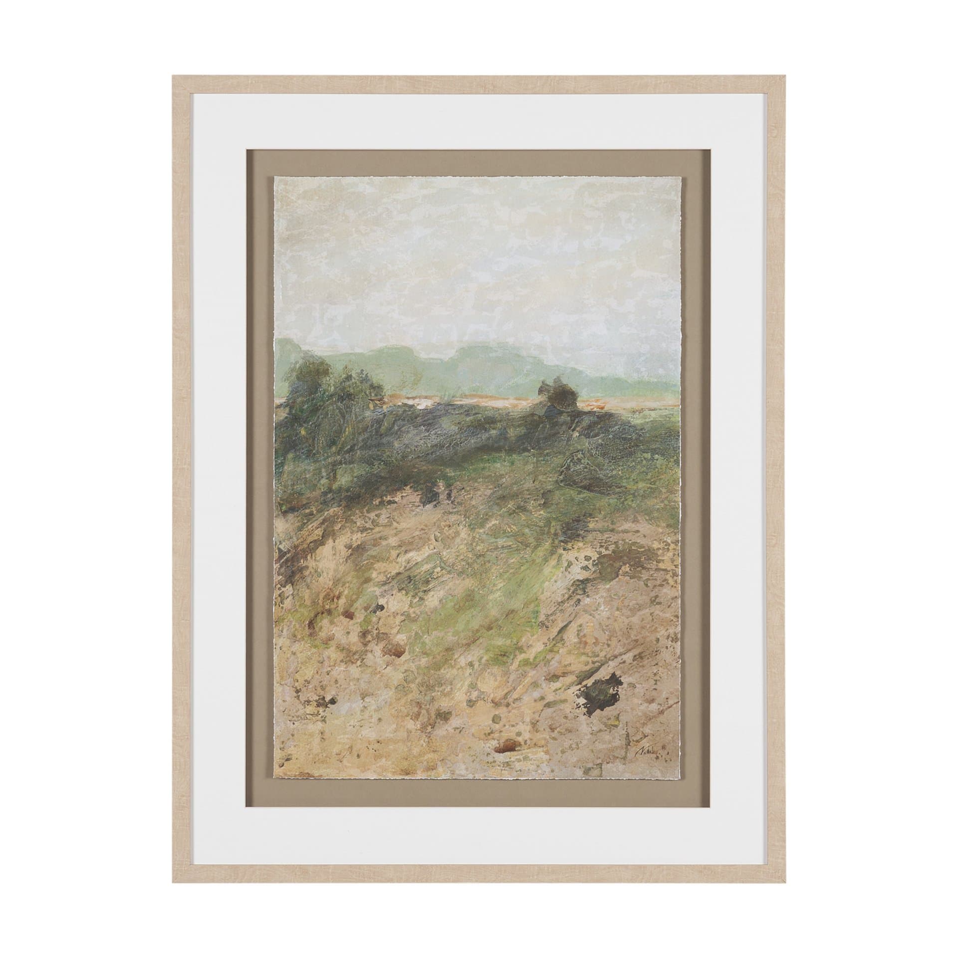 Amber Horizon IV by Mercana Studio Textured Framed Artwork Matted under Glass — product photograph