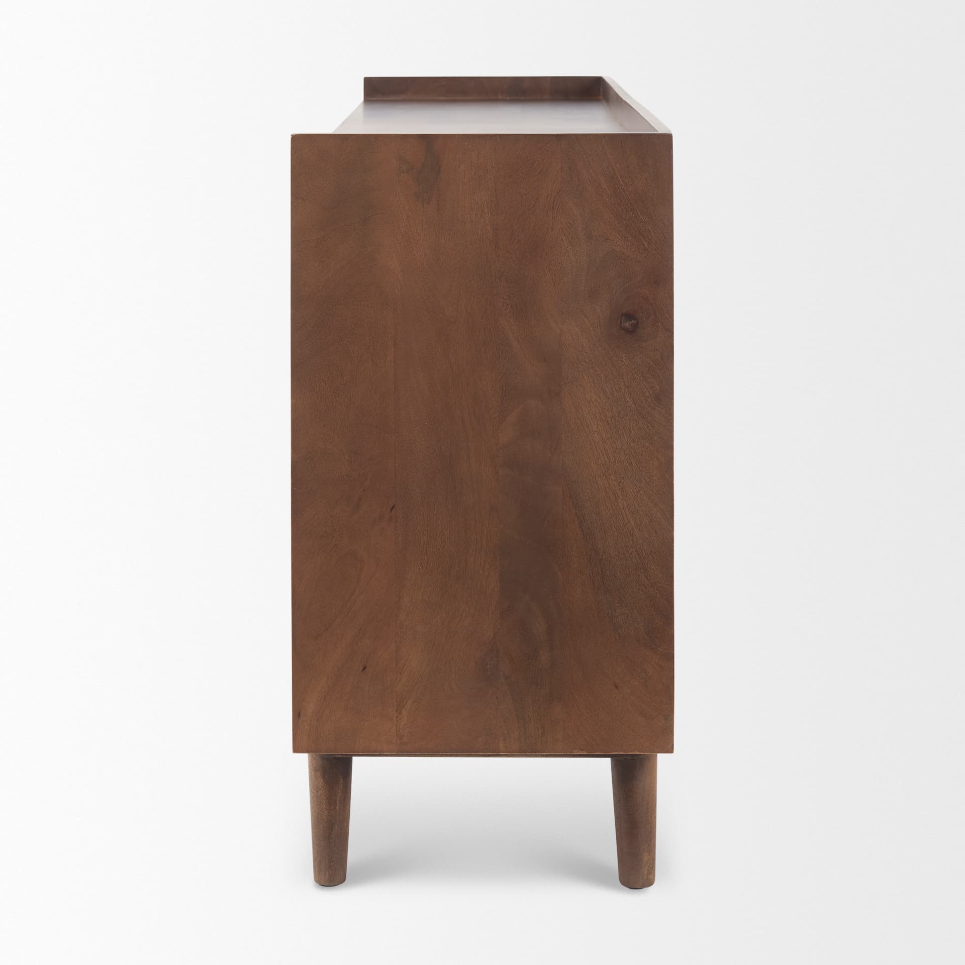 Lillie Medium Brown Wood 4 Door Tray Top Sideboard — product photograph