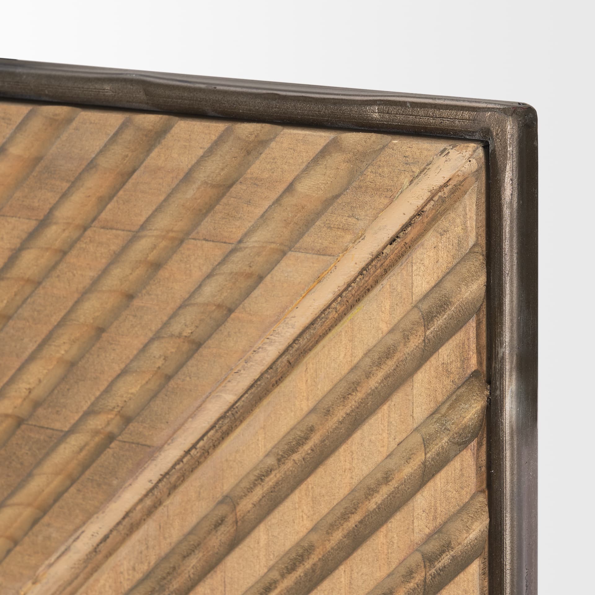 Rondell Light Brown Wood W/ Gold Metal Wall Clock — product photograph