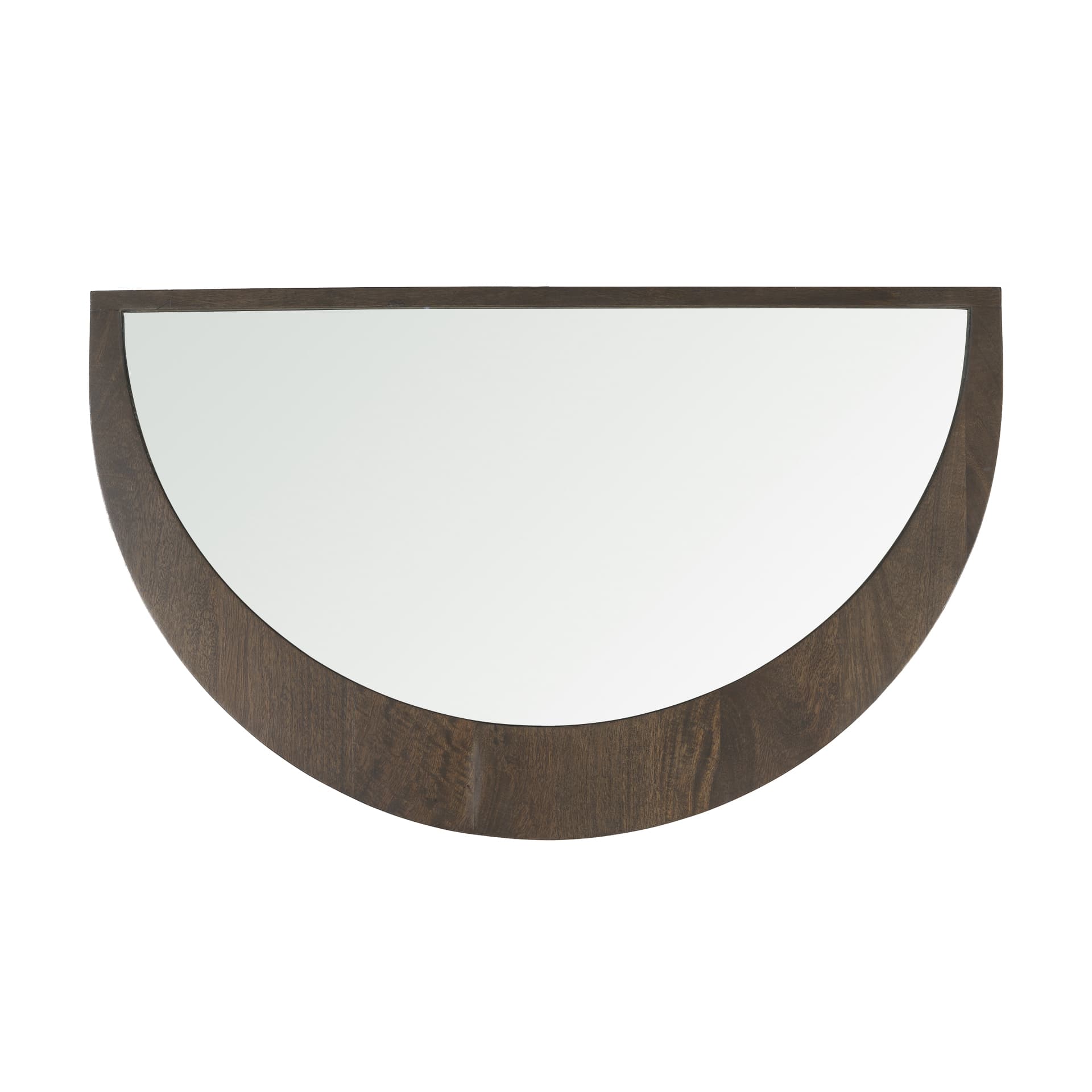 Celeste Dark Brown Wood Small Mirror — product photograph