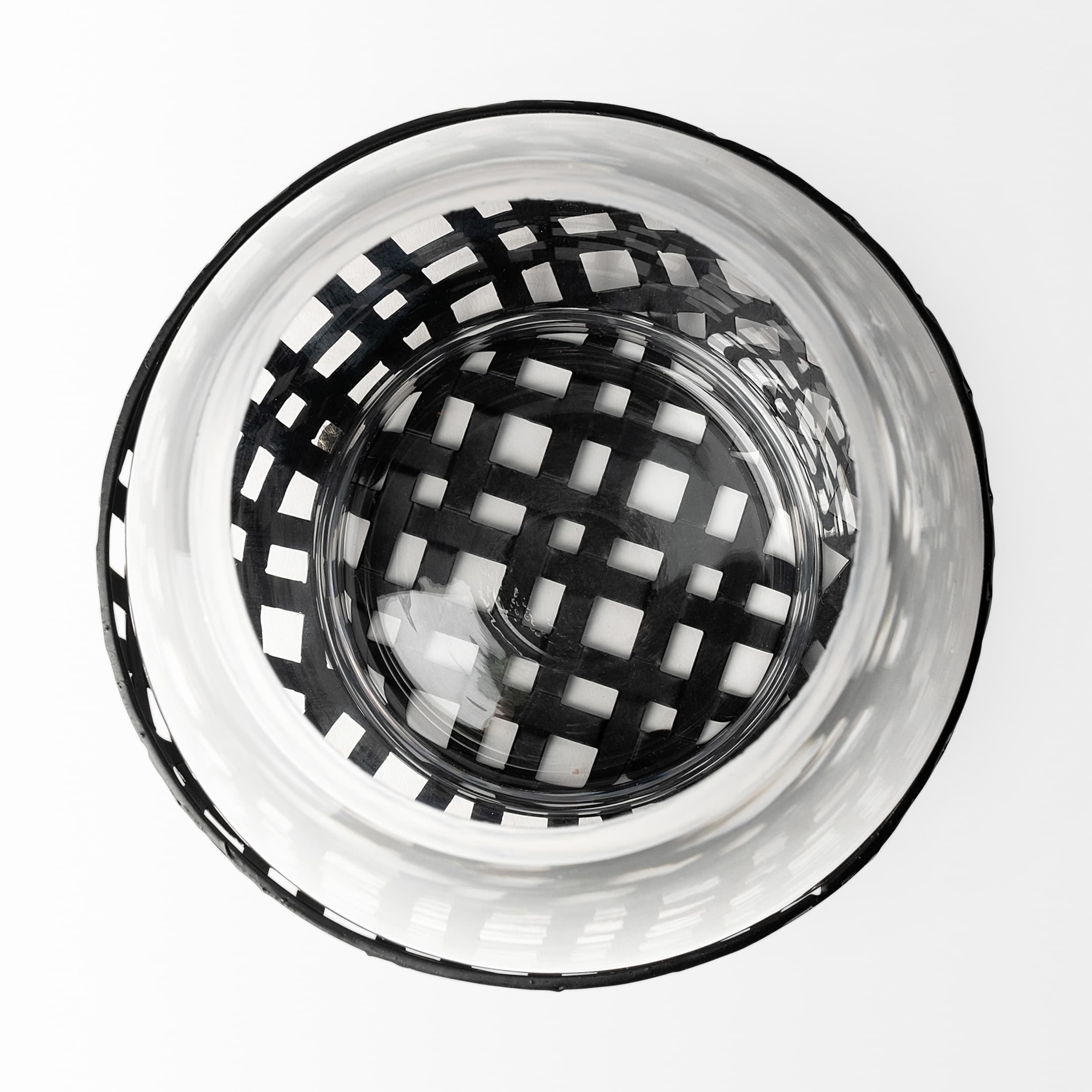 Reena I Small Black Woven Metal Base Table Candle Holder — product photograph