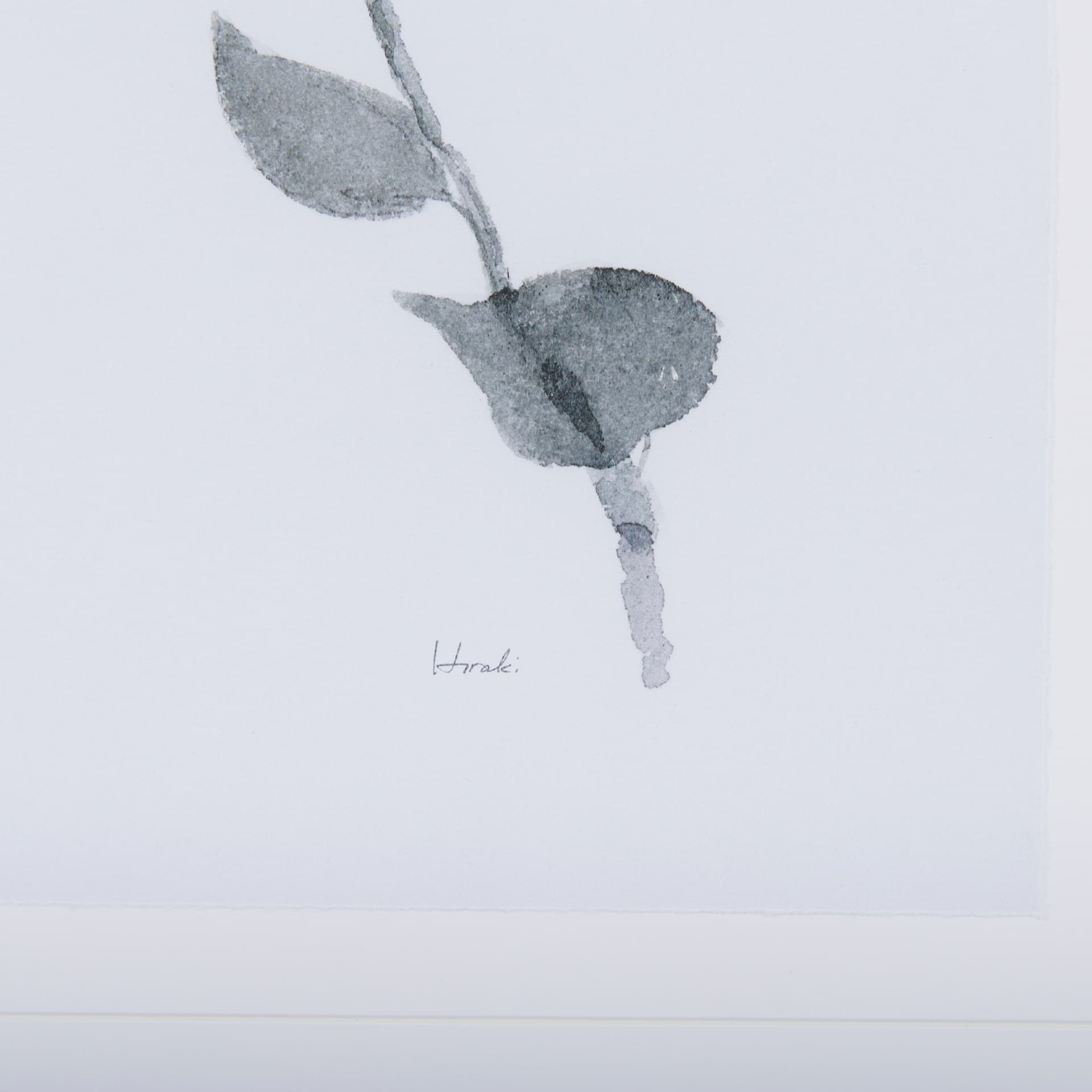 Leaf Shadow III by Mercana Studio a Hand Embellished Textured Framed Art Print Matted under Glass — product photograph