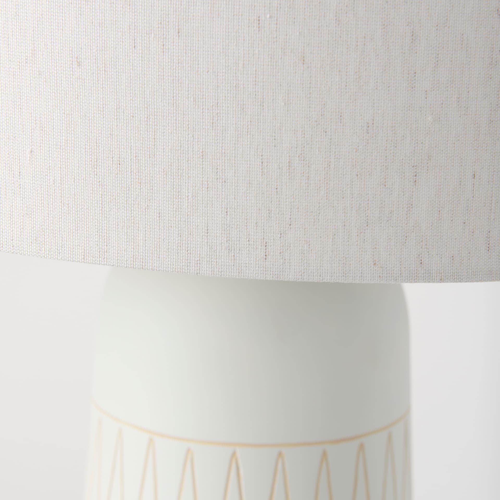 Javier 18.0L x 18.0W x 30.75H Light Base W/Cream Shade Table Lamp — product photograph