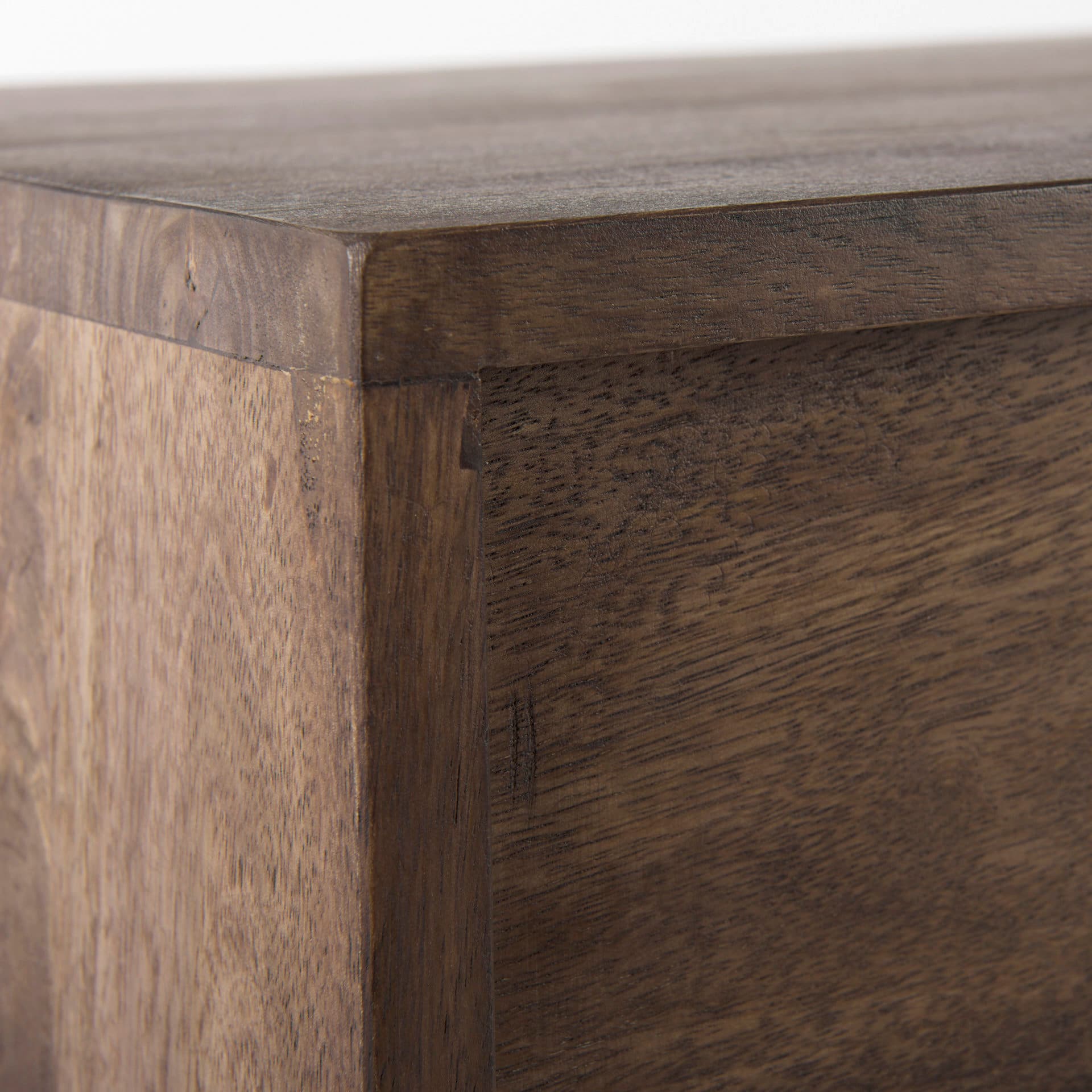 Glenn 38L x 16W x 30H Dark Brown Wood w/ Black Iron Frame, 2 Door Accent Cabinet — product photograph