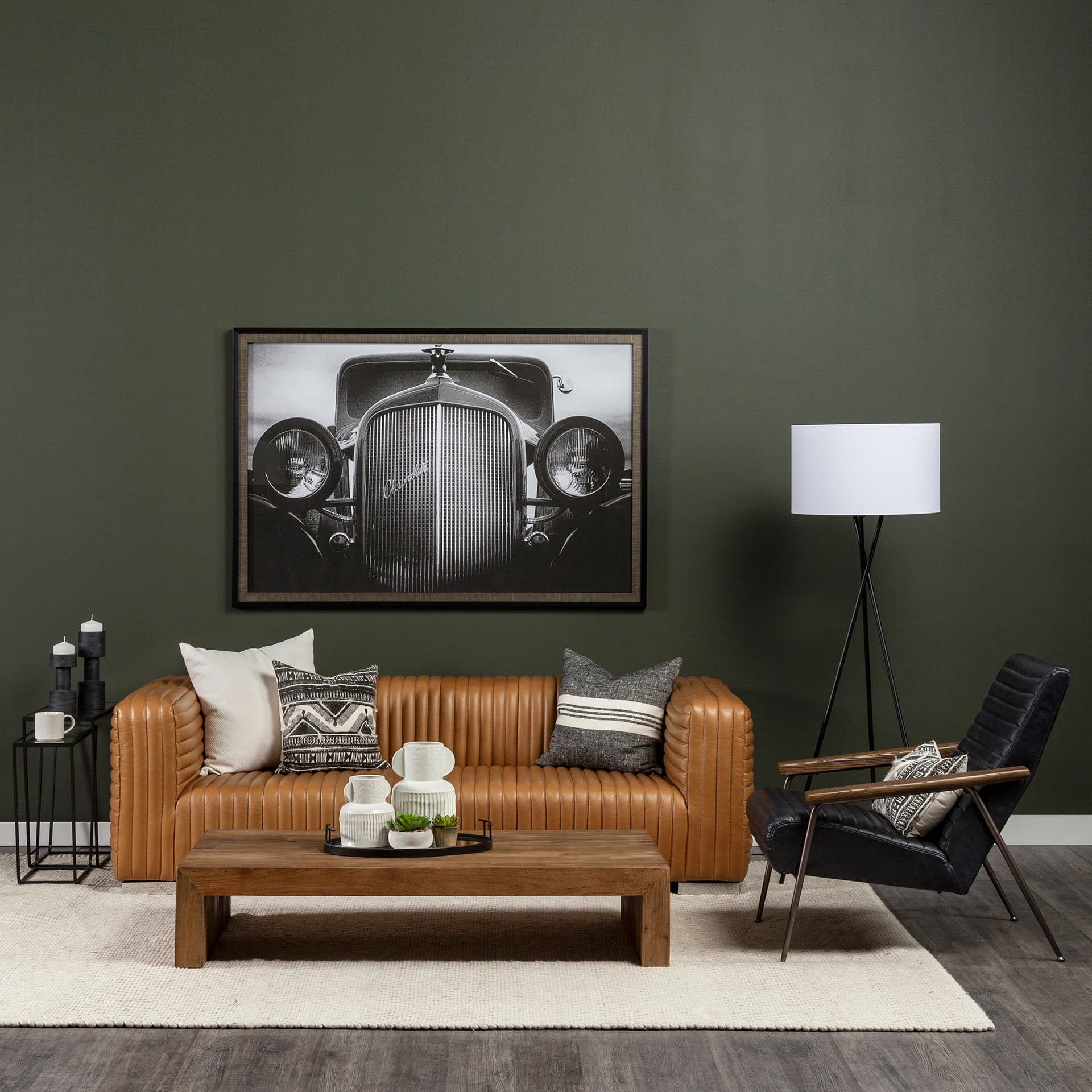 Chevrolet Coupe-1933 by Hakan Strand a Framed Photo Art Print Matted under Glass — in a styled room