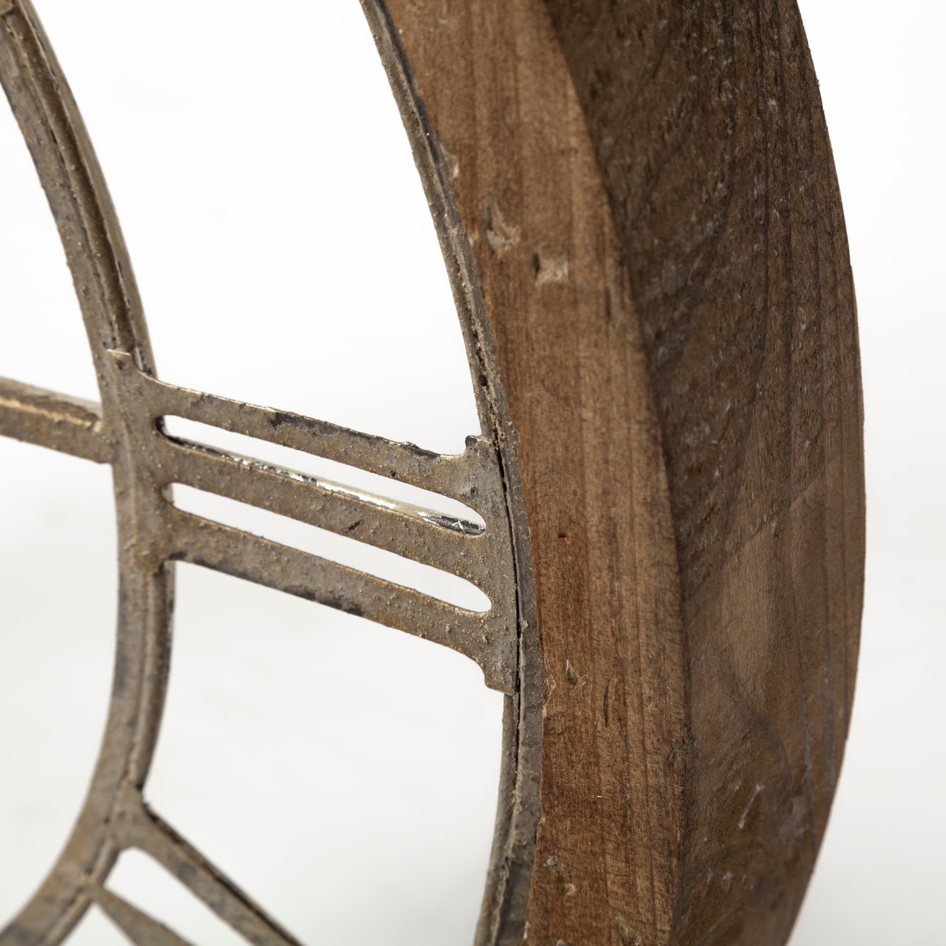 Mething Light Brown 19" Small Farmhouse Wall Clock — product photograph