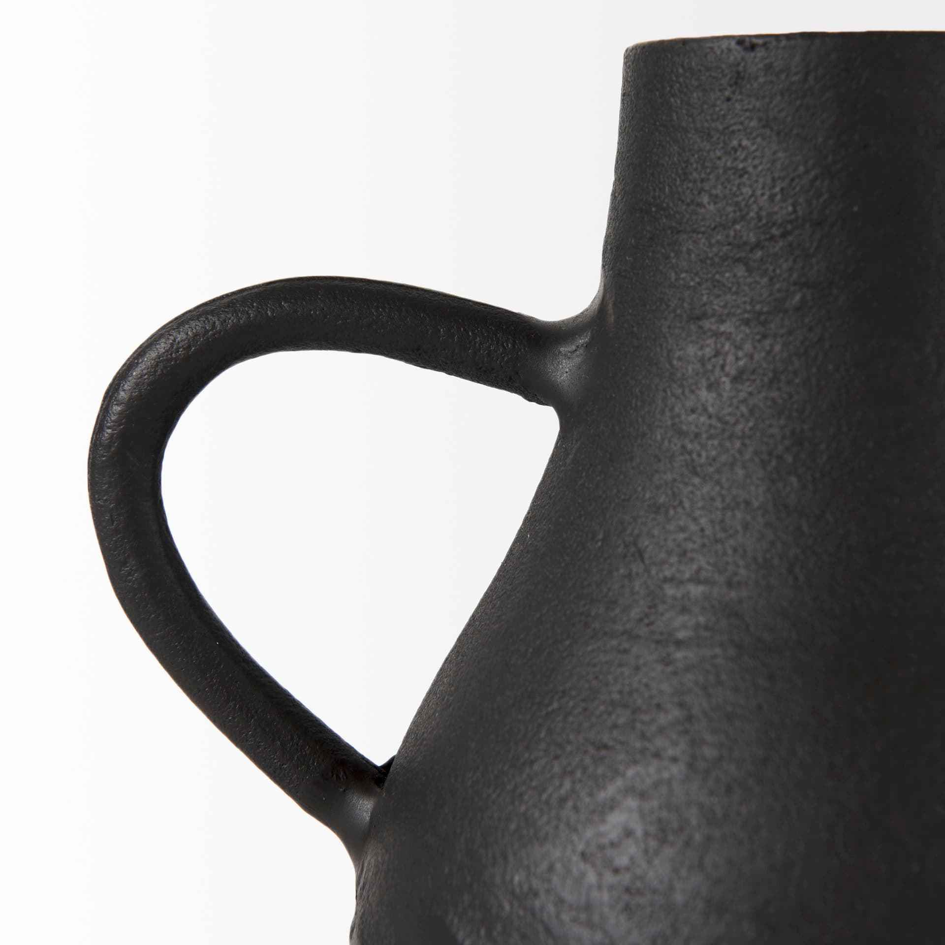 Cyrus Black Two handled Vase Decorative Object — product photograph