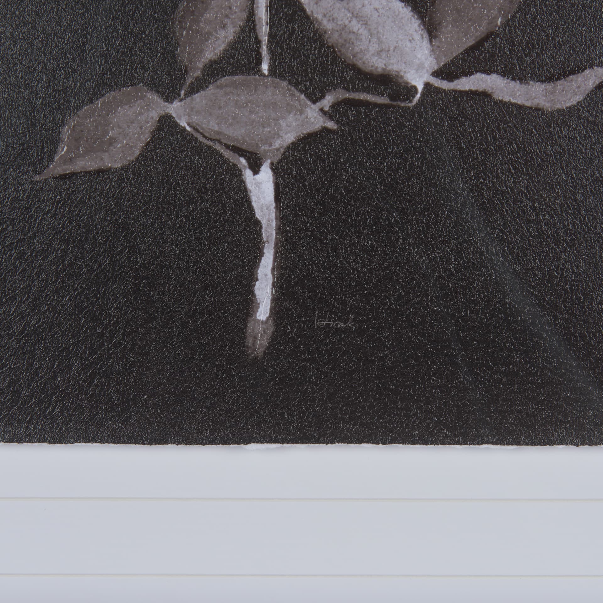 Night Leaves II by Mercana Studio a Hand Embellished Textured Framed Art Print Matted under Glass — product photograph