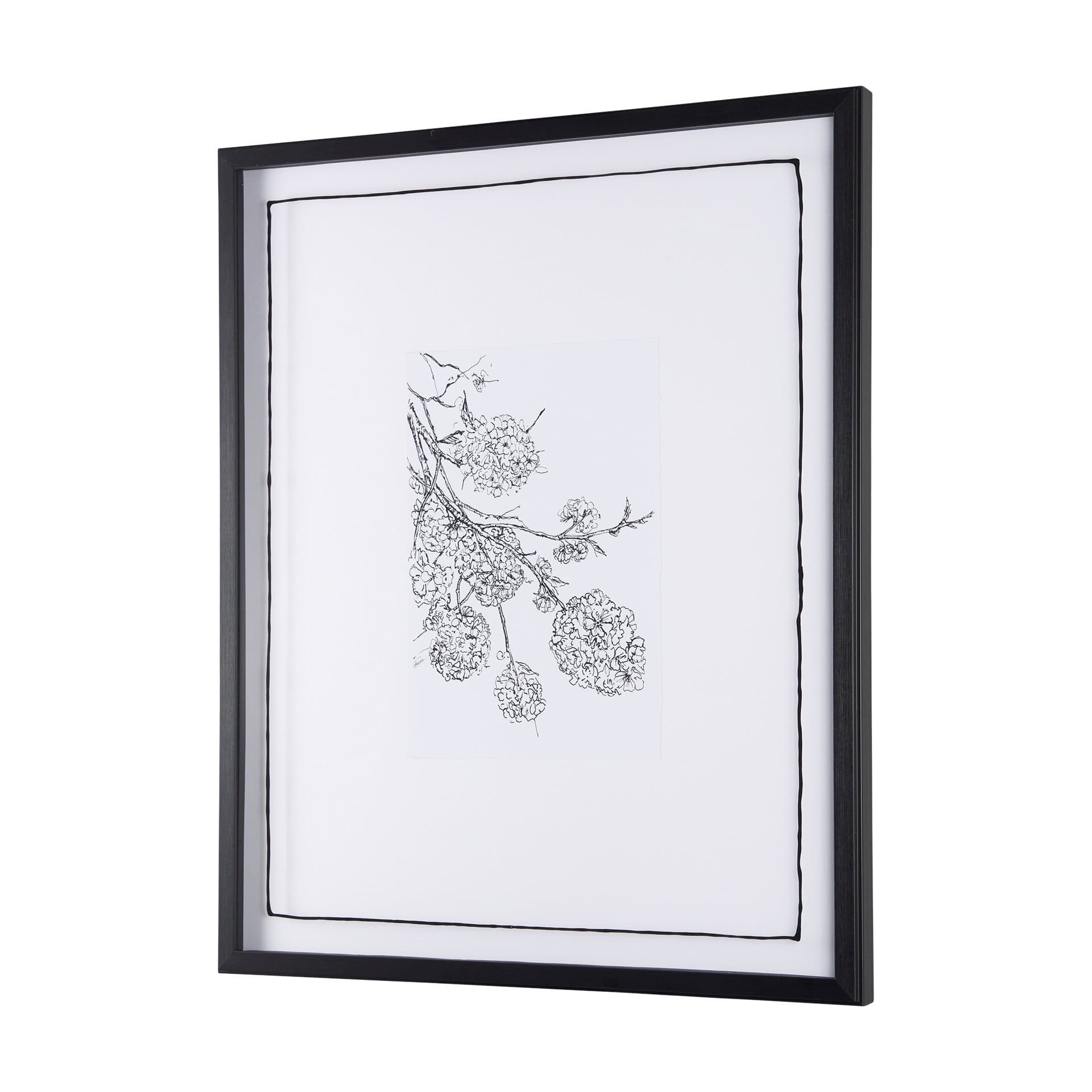 Spring Blooming IX by Mercana Studio a Hand Embellished Textured Framed Art Print Matted under Glass — product photograph