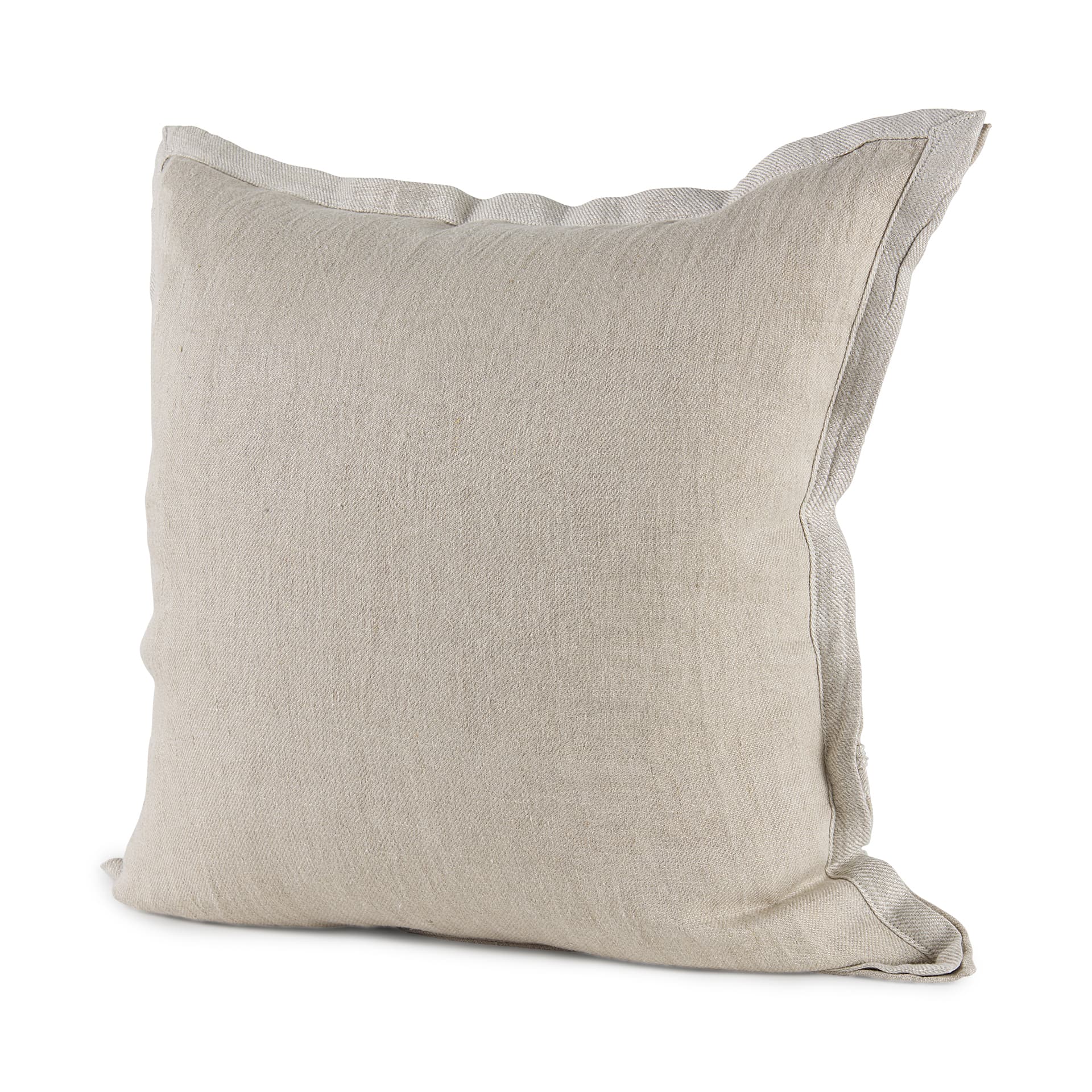Mae 20x20 Beige Fabric Pillow Cover — product photograph