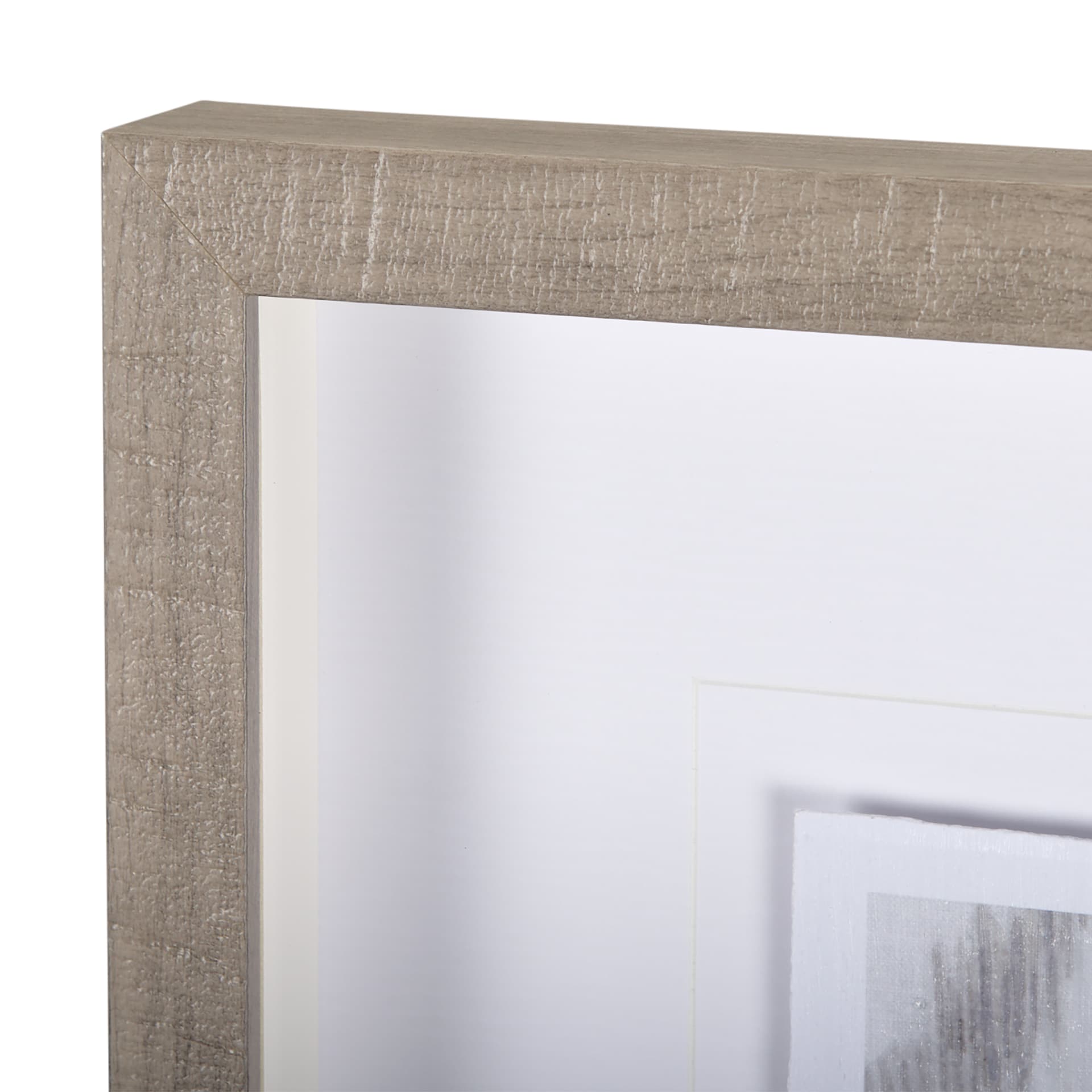 Ikat Patterns IV by Silvia Krause a Hand Embellished Textured Framed Art Print Matted under Glass — product photograph