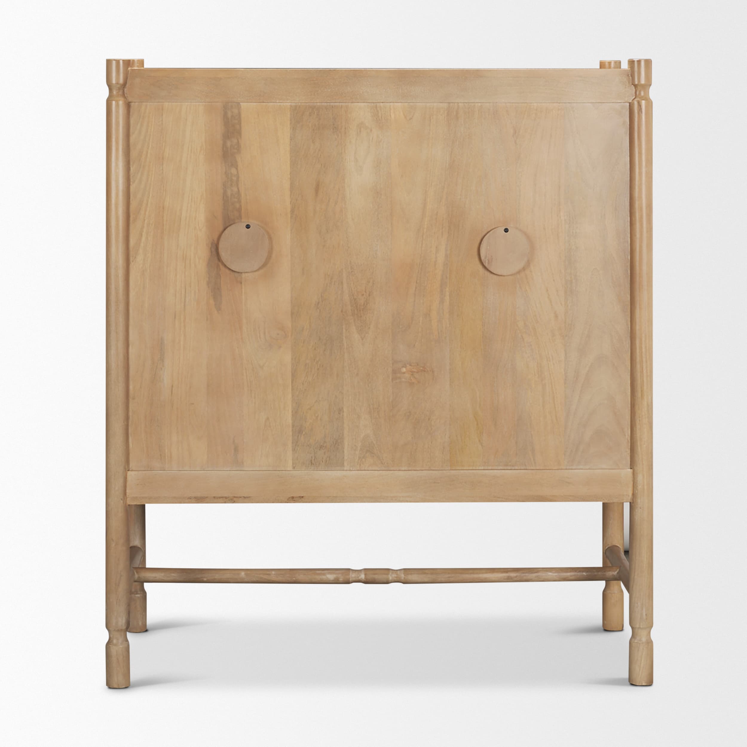 Phil Light Brown Wood 2 Door Bar Cabinet — product photograph