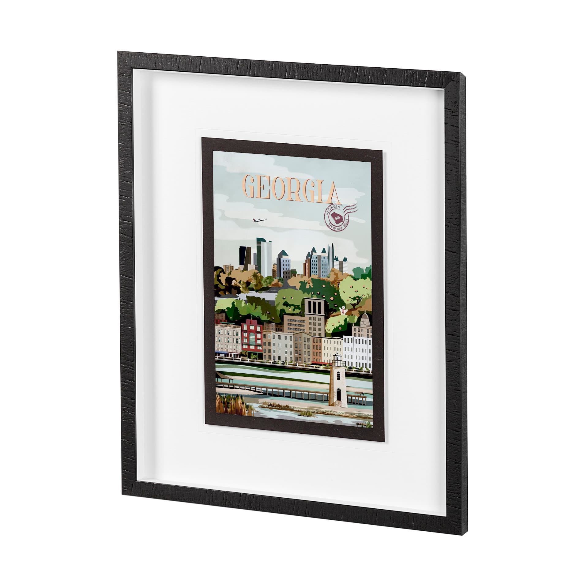 Georgia Go USA (M) by Mercana Studio a Framed Art Print Matted under Glass — product photograph