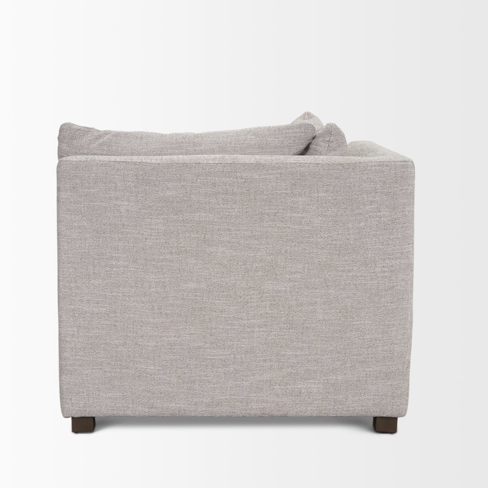 Halston Corner Light Grey Performance Fabric — product photograph