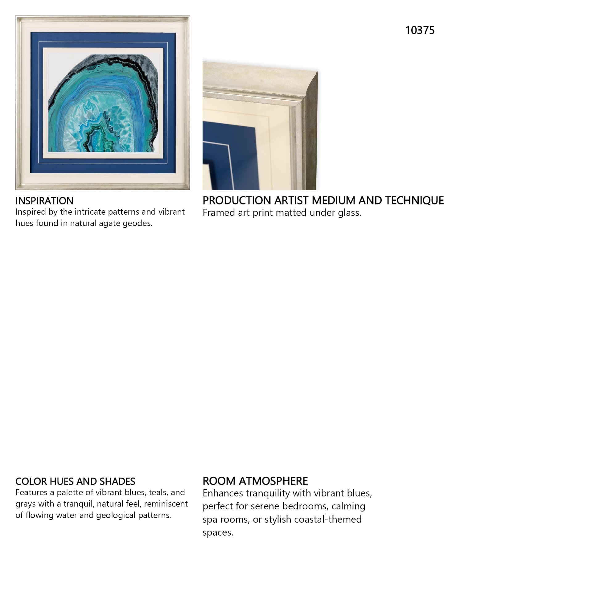 Agate Studies II by Naomi McCavitt a Framed Art Print Matted under Glass — in a styled room