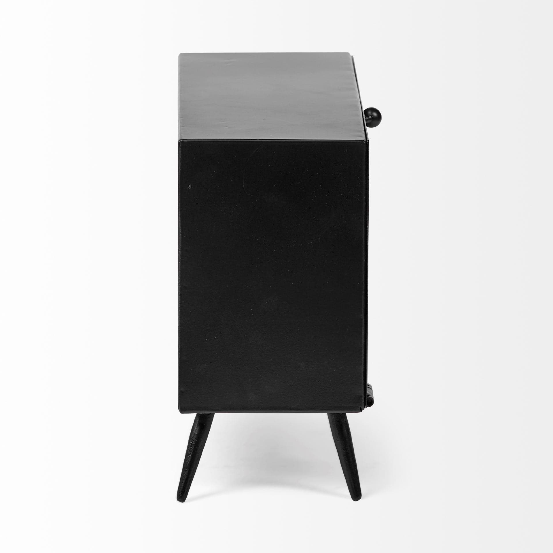 Lita Black Metal Rectangular Table Clock — product photograph