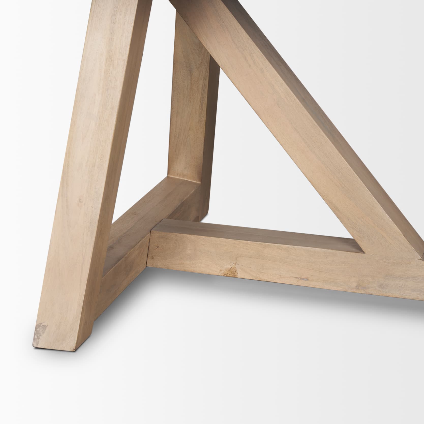 Rialto 96"L x 42"W Trestle Dining Table | Modern | Black-Brown Wood & Light Brown Wood | Seats 8 — product photograph