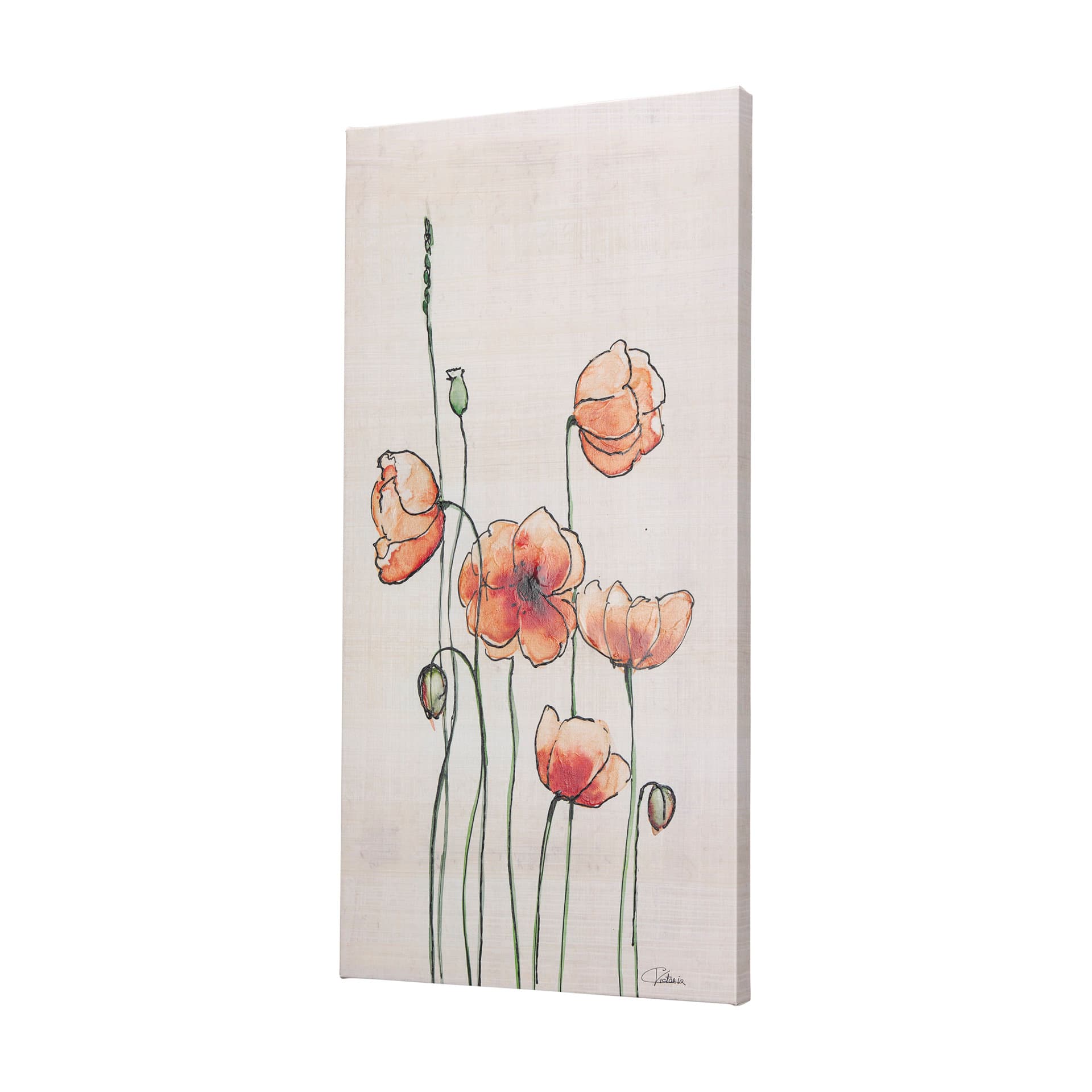 Meadow flowers I by Mercana Studio a Hand Embellished Textured Canvas — product photograph