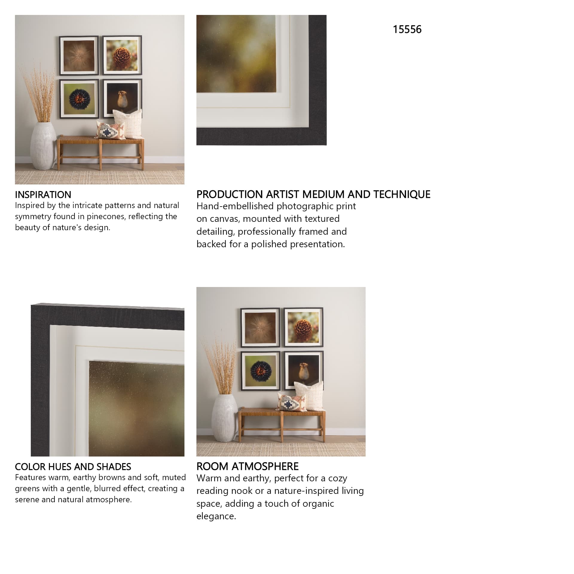 Down to Earth by Stig Kalvelid a Hand Embellished Framed Photo Art Print Matted under Glass — in a styled room