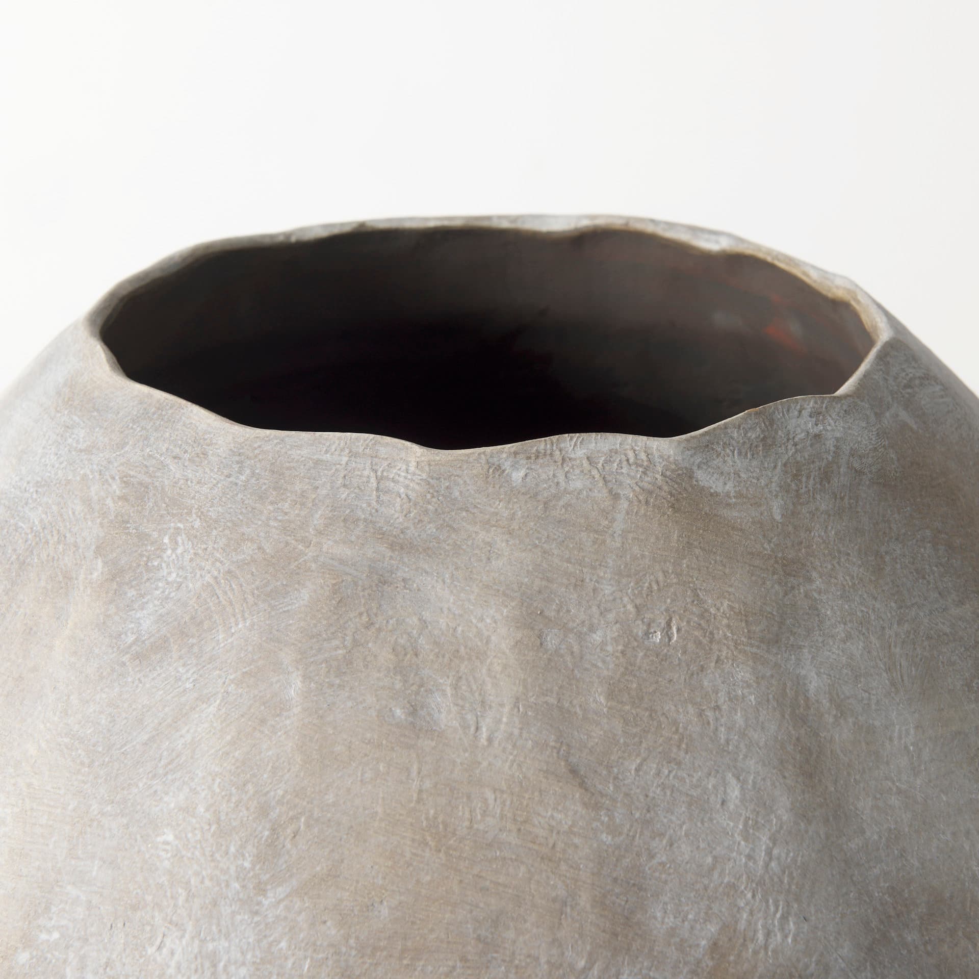 Gobi 19.75L x 24H Large Tan Ceramic Oval Vase — product photograph