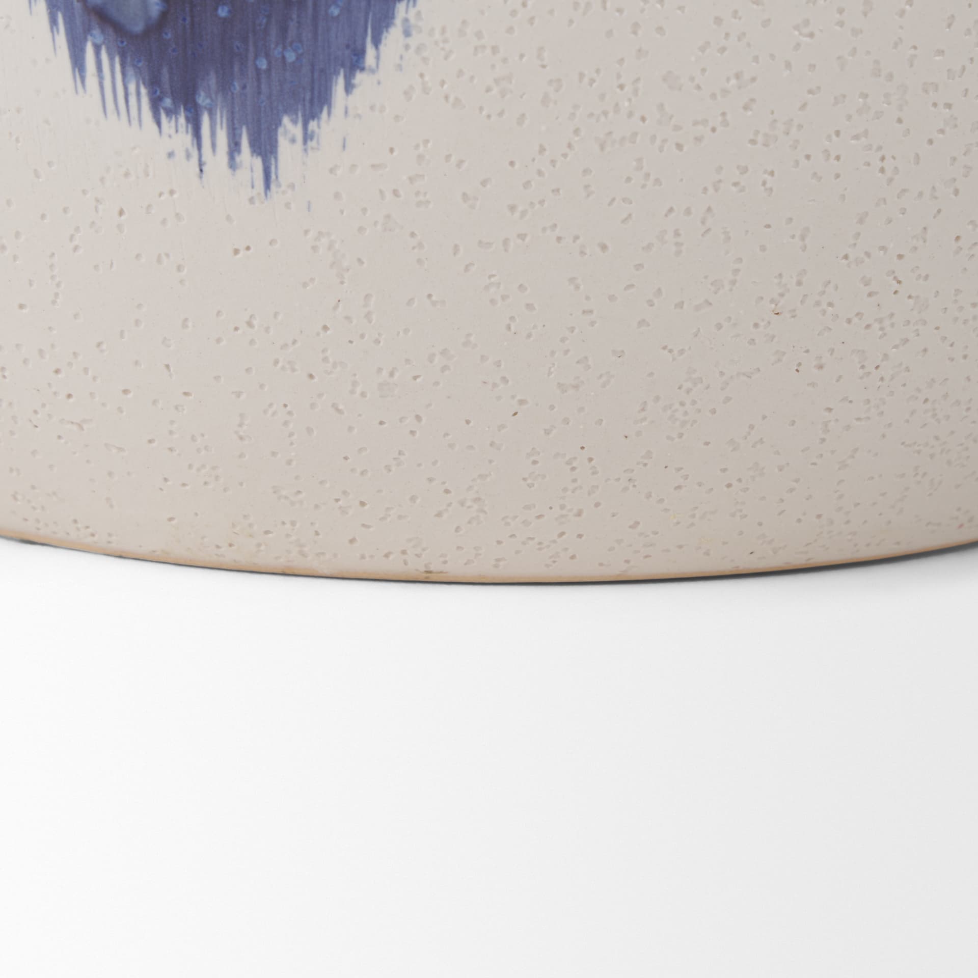 Truett White w/ Blue Stripes Ceramic Jug Vase — product photograph