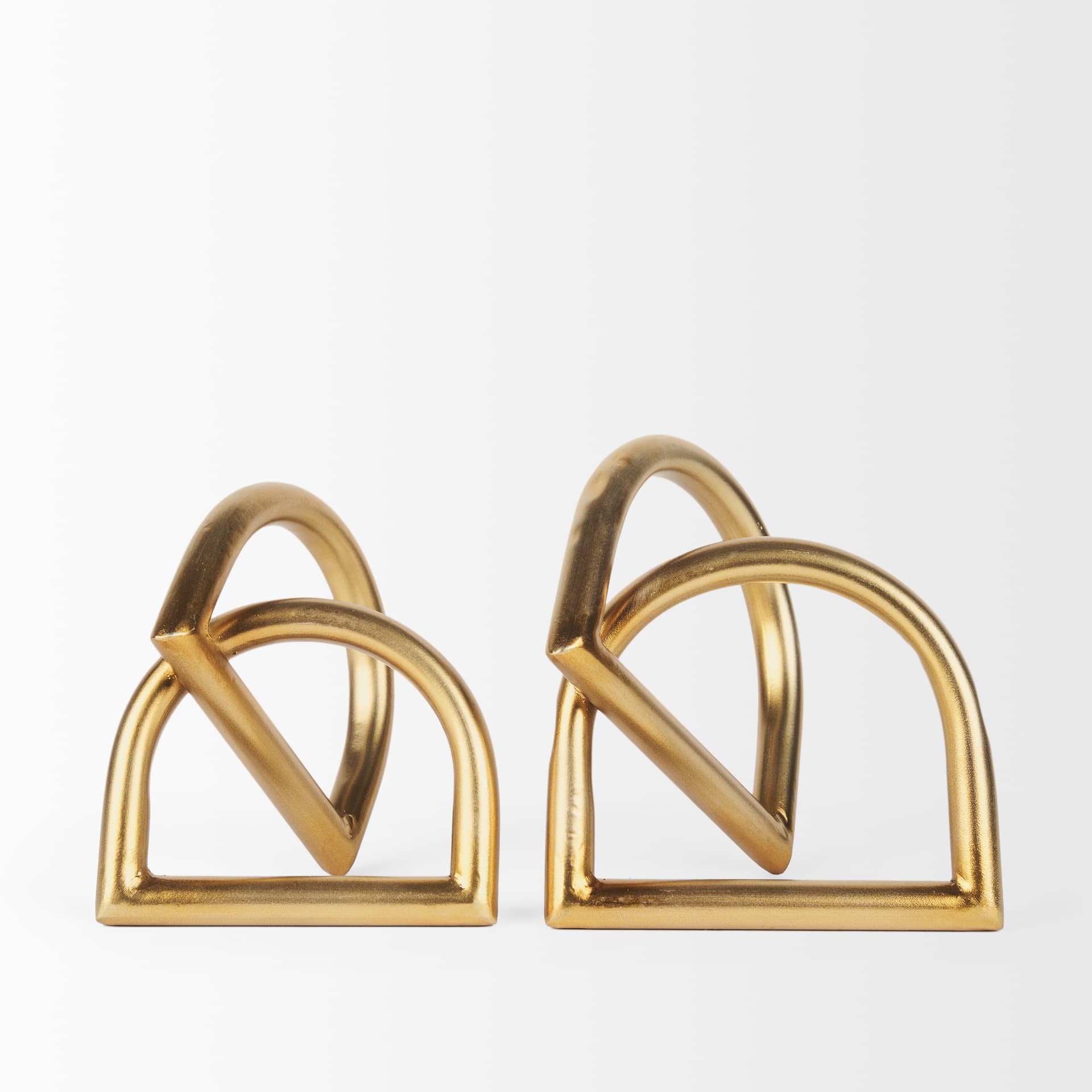 Locke Small Matte Gold Metal Decorative Object — product photograph