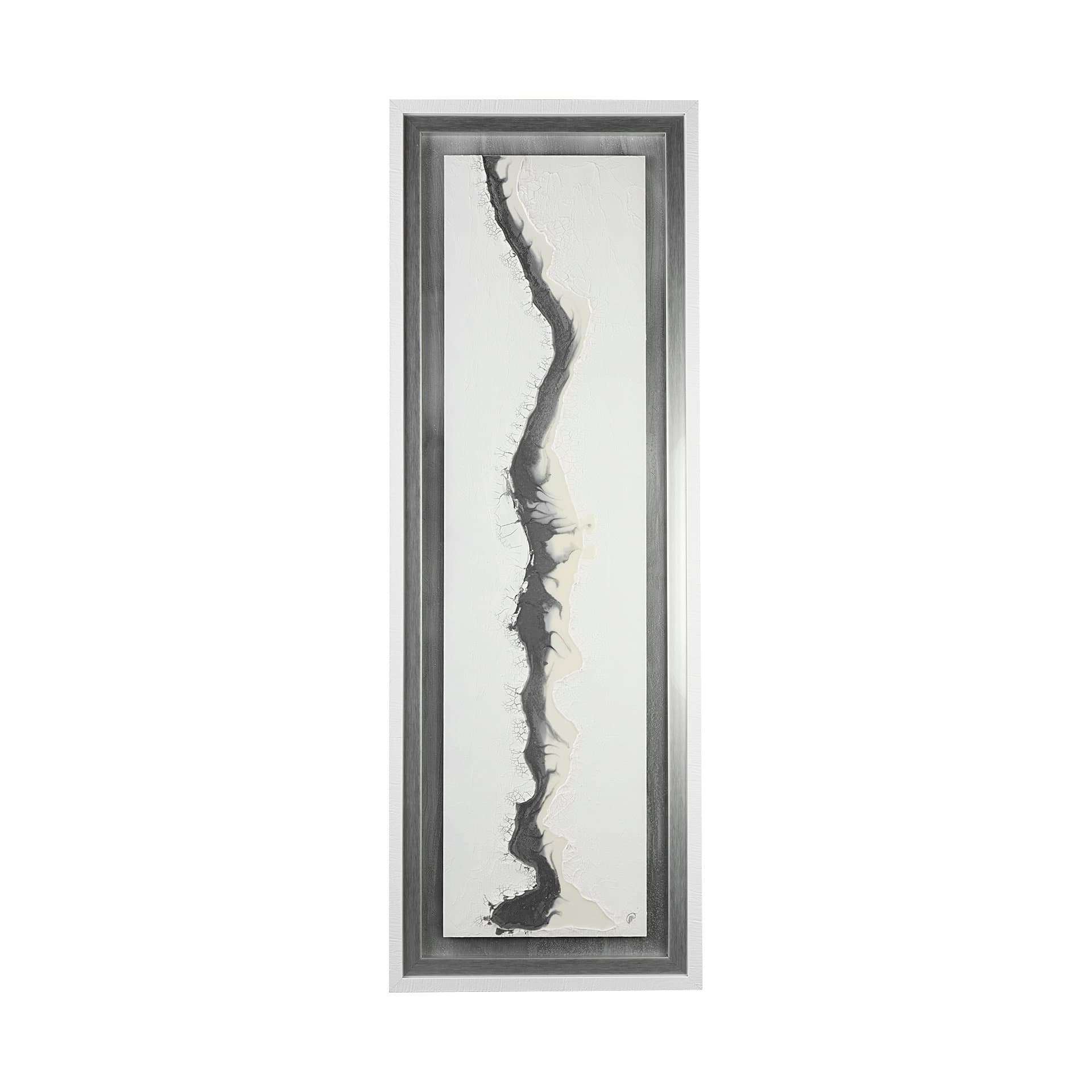 White and Silver River by Studio M a Framed Art Print Matted under Glass — product photograph