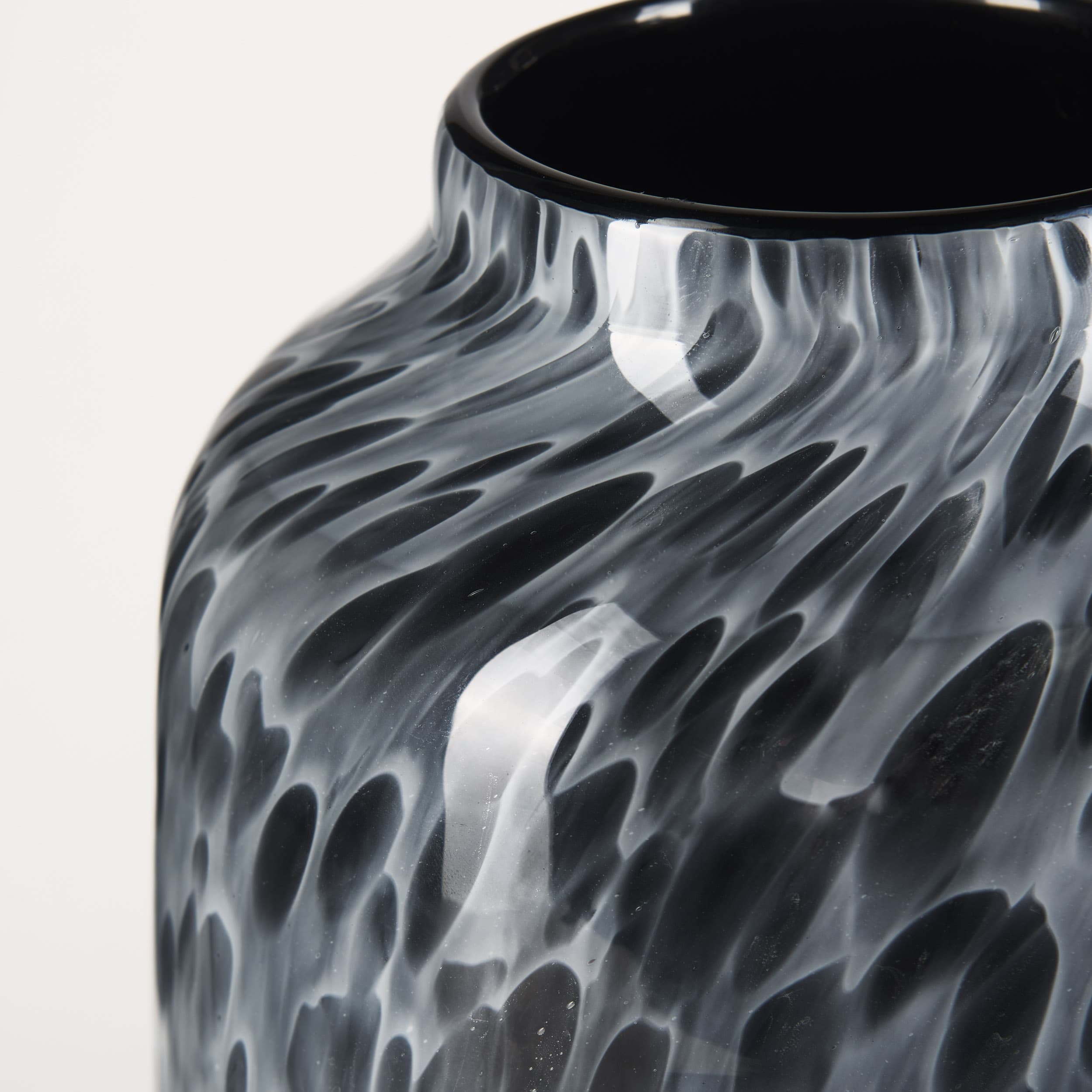 Masai Medium Black Mottled Glass Vase — product photograph