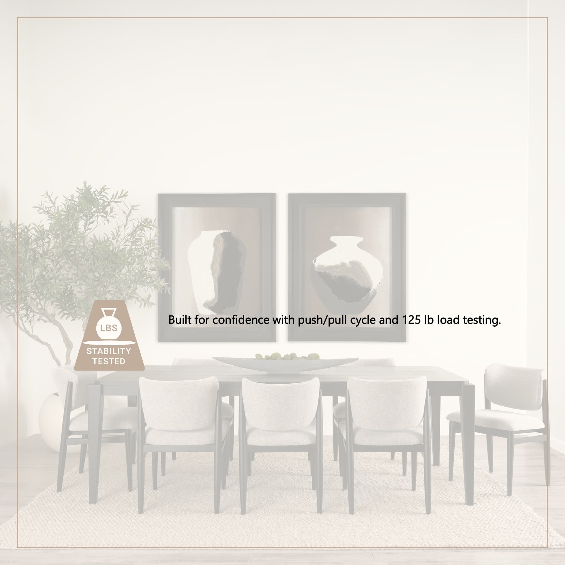 Teva 92"L x 39"W Rectangular Dining Table | Modern | Black Wood | Seats 8 — product photograph