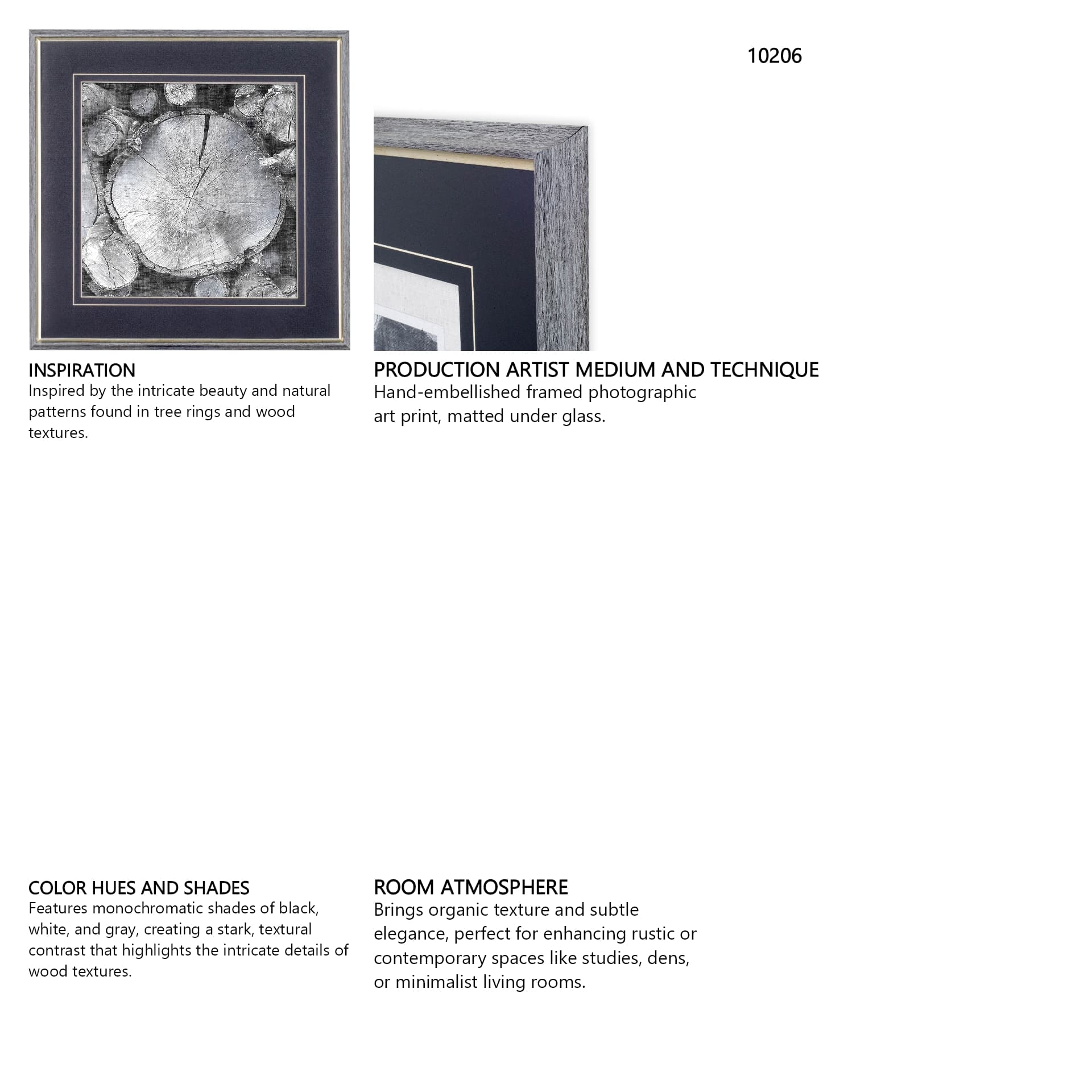 Logging Light VI by John Butler a Hand Embellished Textured Framed Photo Art Print Matted under Glas — in a styled room