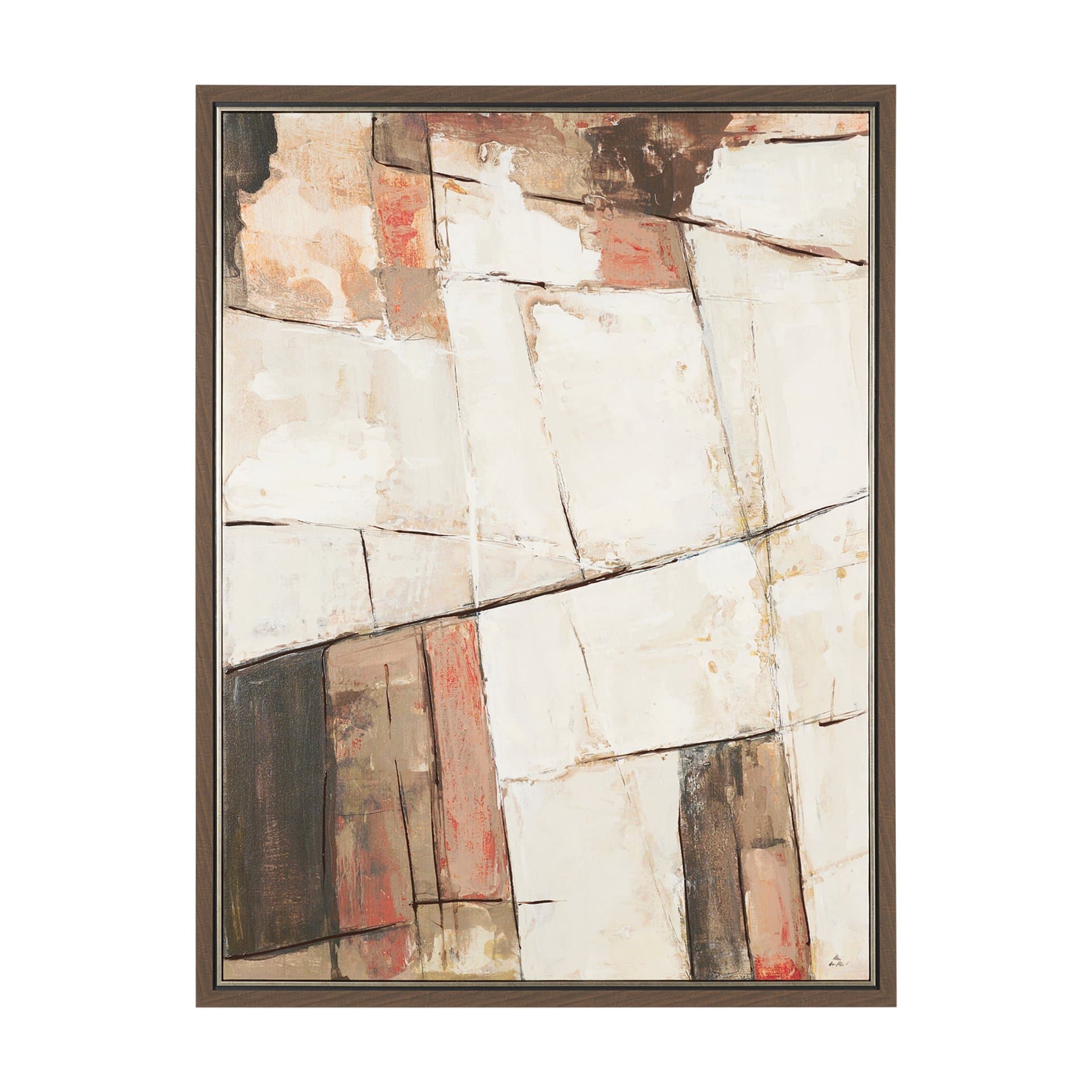 Shale I by Mercana Studio Hand-Embellished Textured Framed Canvas Artwork — product photograph