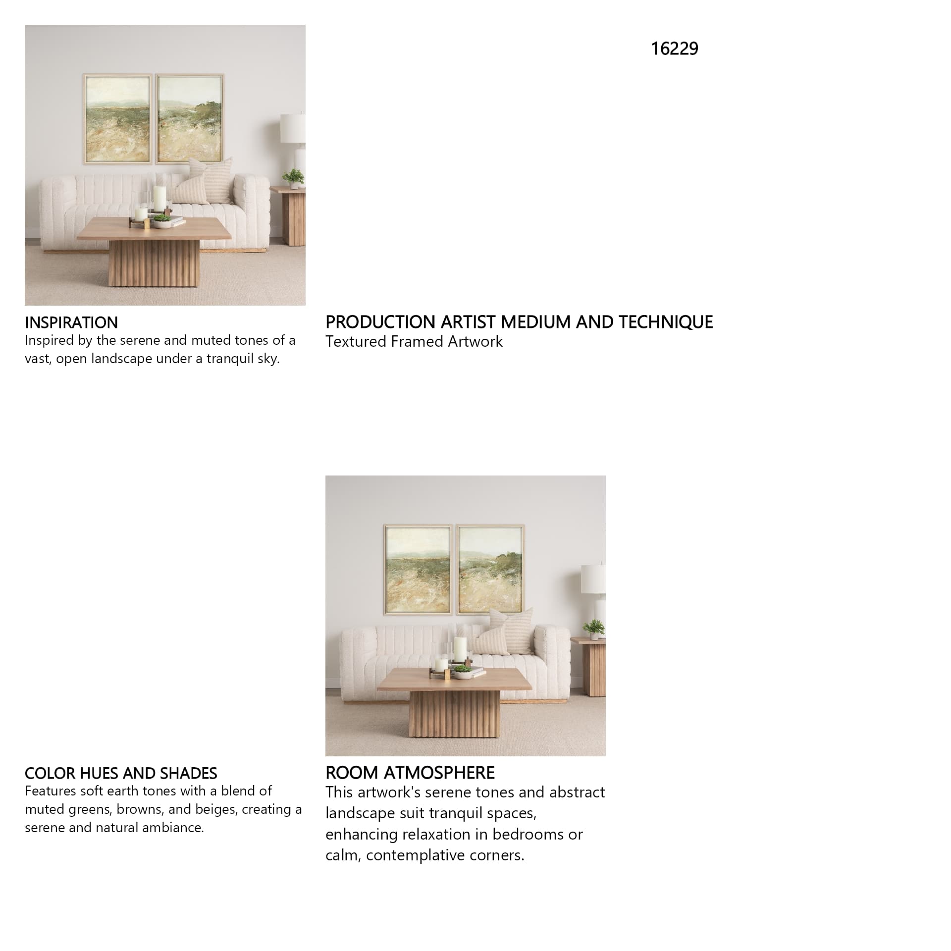 Amber Horizon II by Mercana Studio Textured Framed Artwork — in a styled room