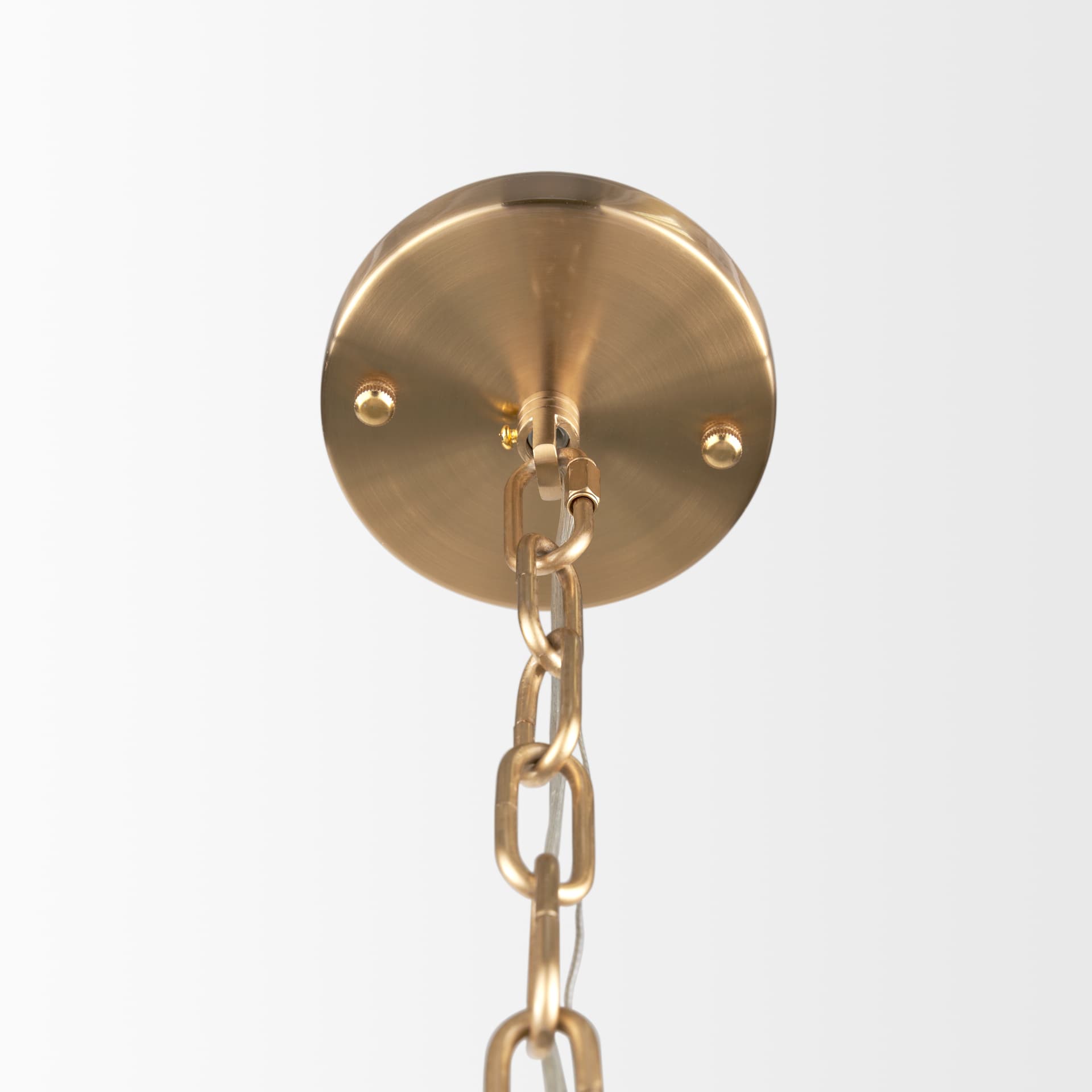 Colleen Antiqued Gold Metal 4-Light Chandelier — product photograph
