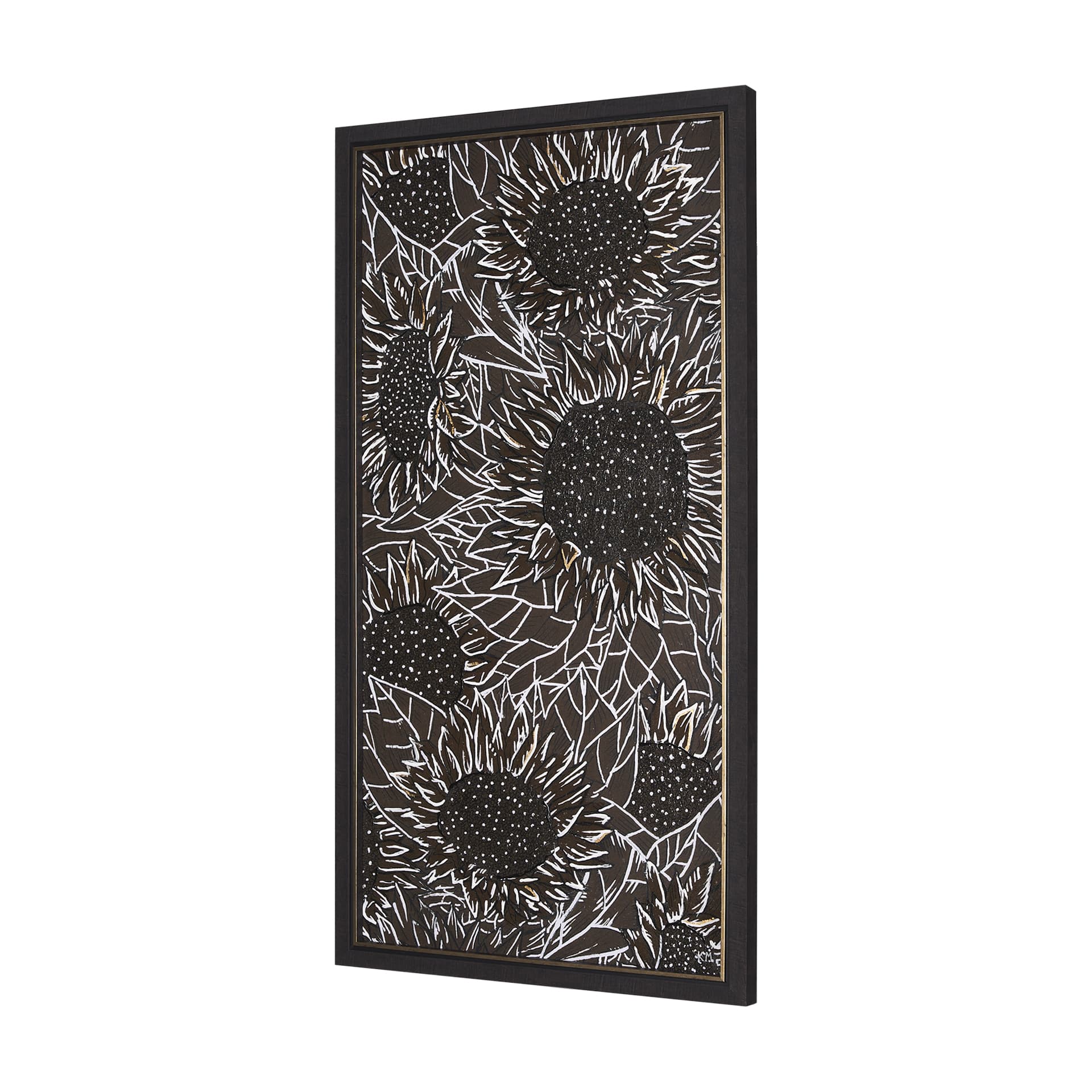 Sunflower Fest VI by Mercana Studio a Hand Embellished Textured Framed Art Print — product photograph