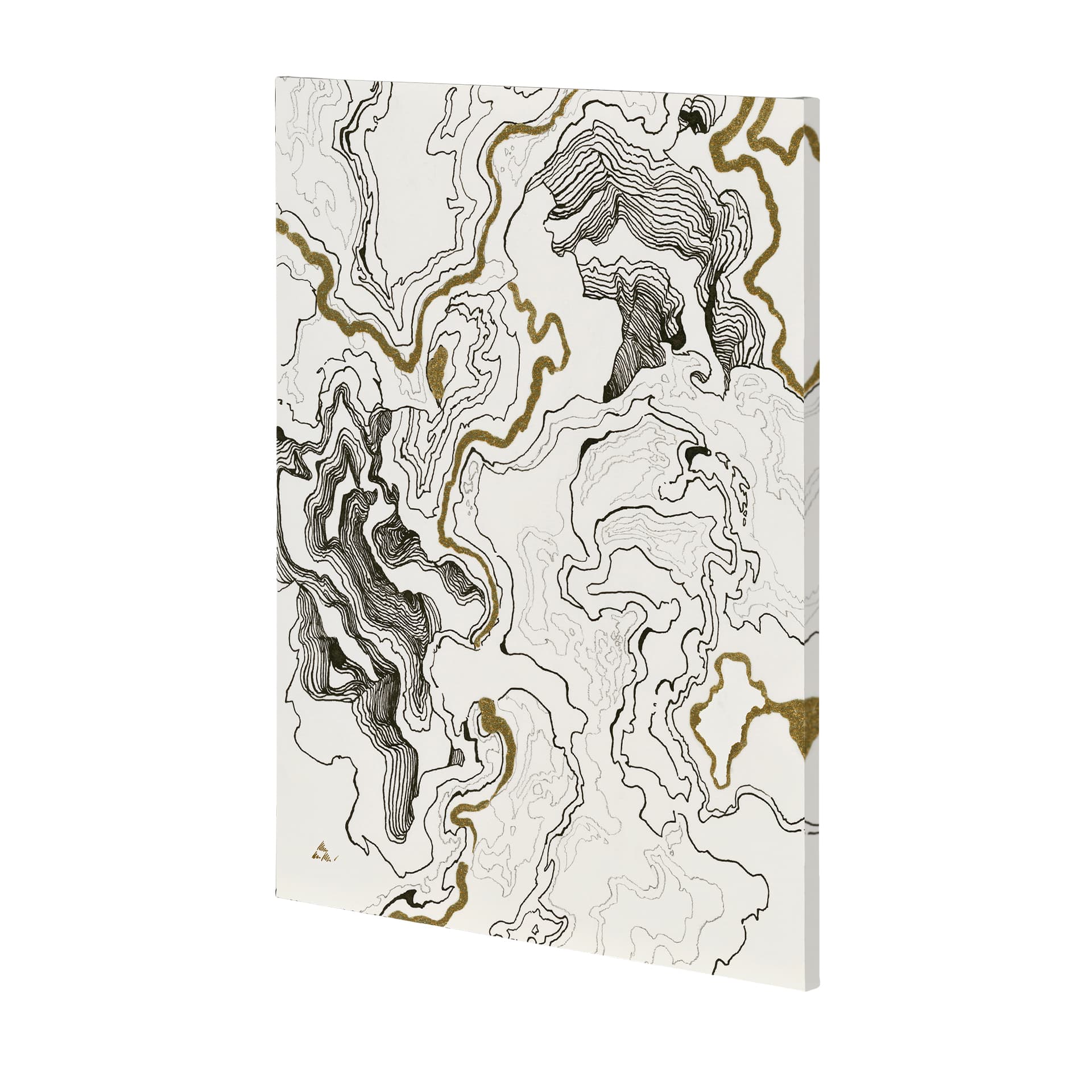 Topography II by Mercana Studio a Hand Embellished Textured Canvas — product photograph