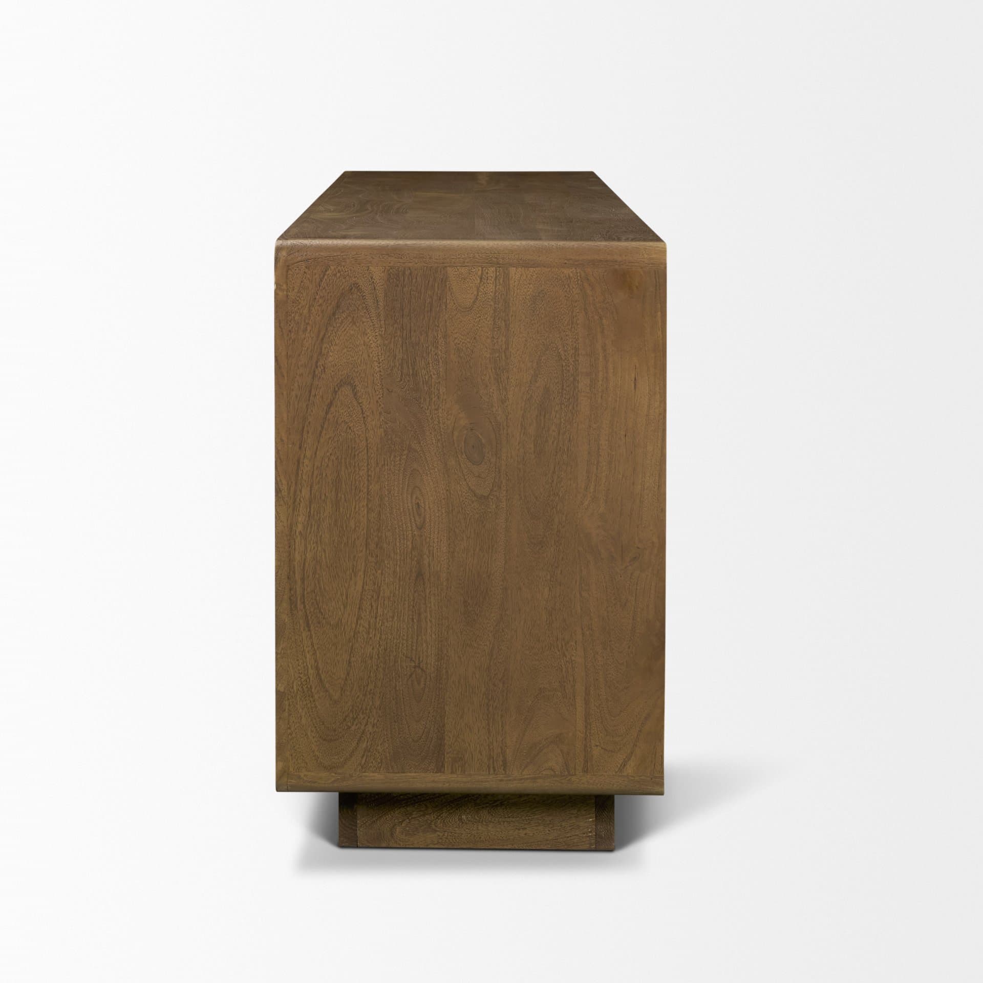 Valterra Dark Brown Wood w/ Cappuccino Marble 4 Door Sideboard — product photograph