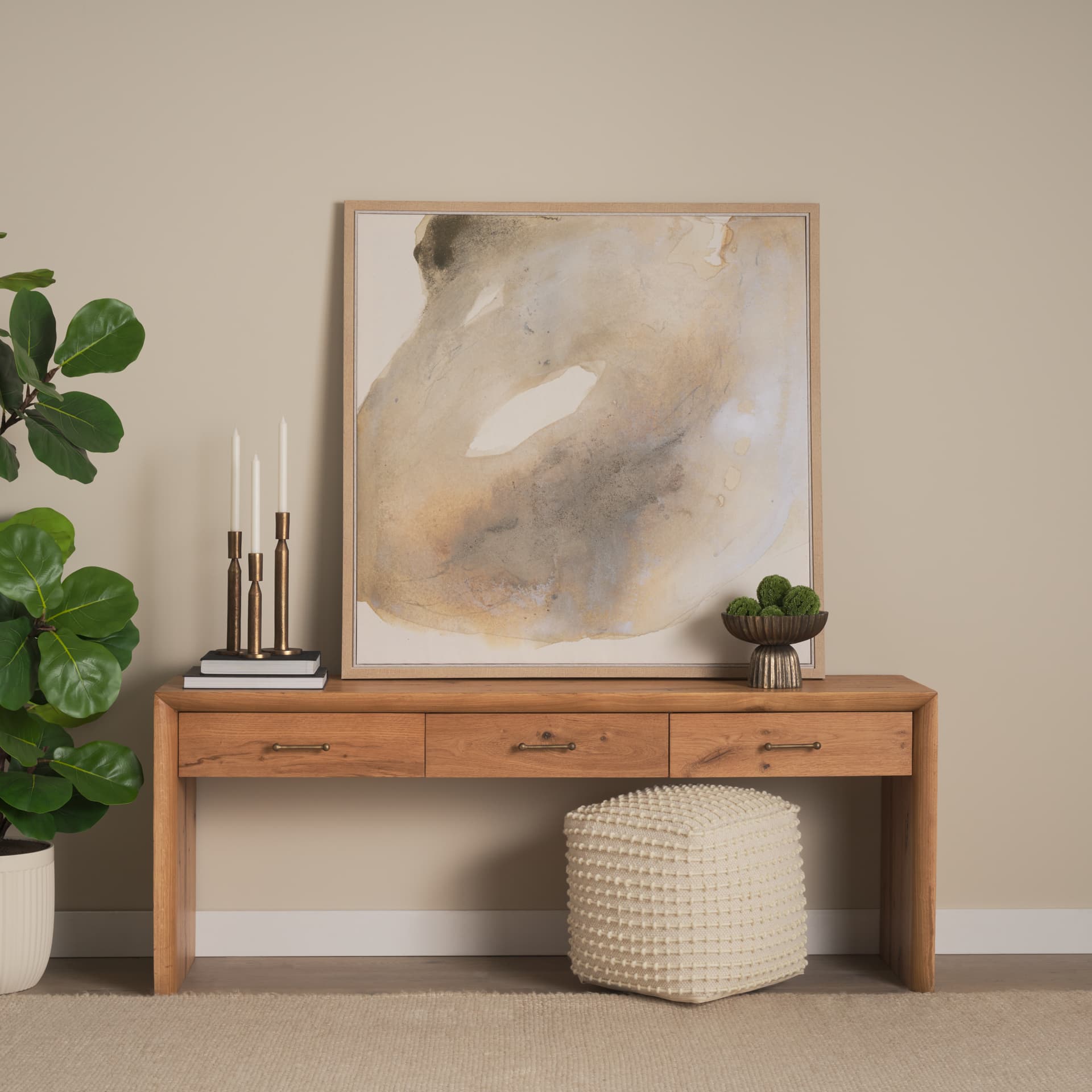 Ciaran Fluted Textured Antiqued Gold Metal Decorative Bowl — product photograph