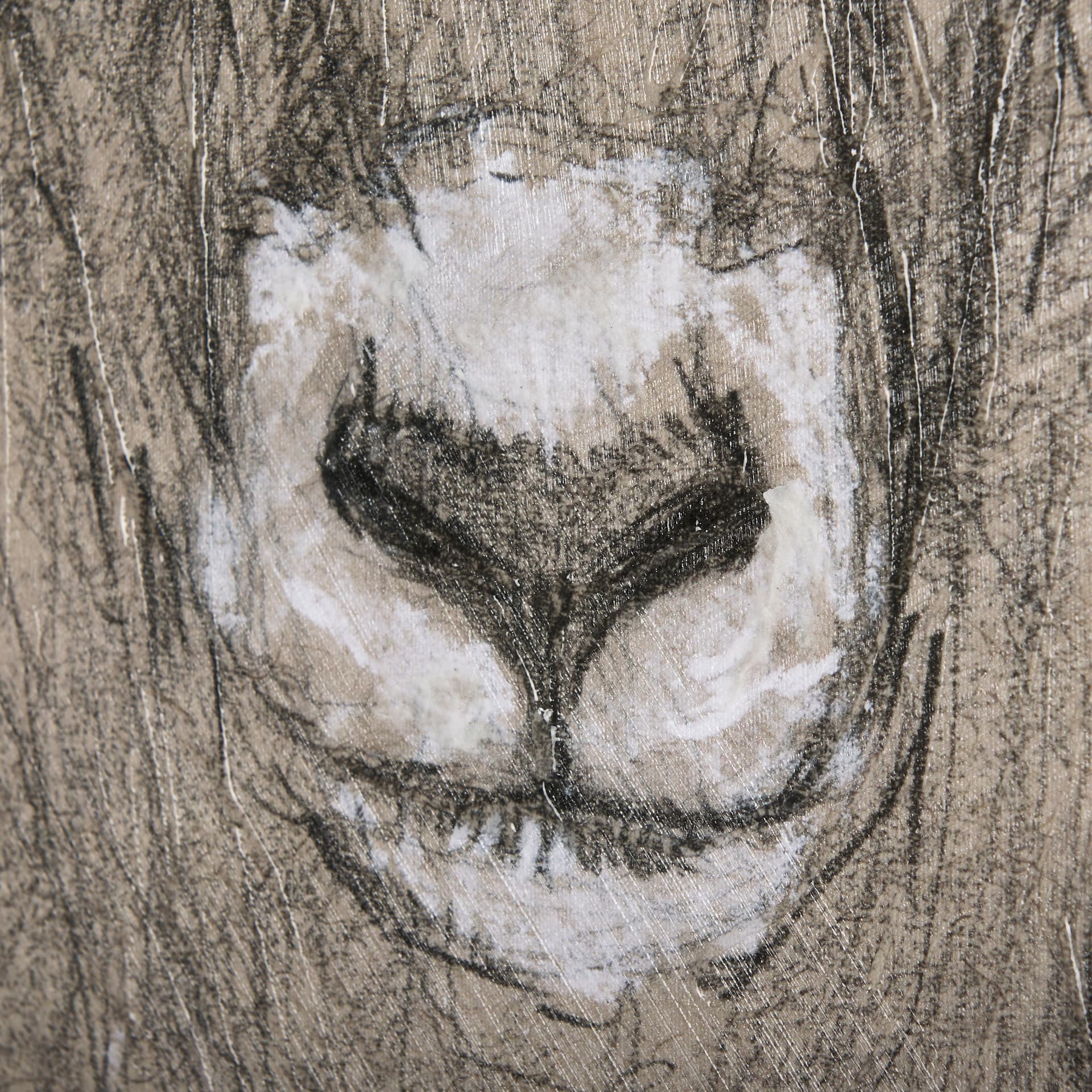 Sketch of animal I (Wild sheep) by Mercana Studio a Hand Embellished Textured Canvas — product photograph