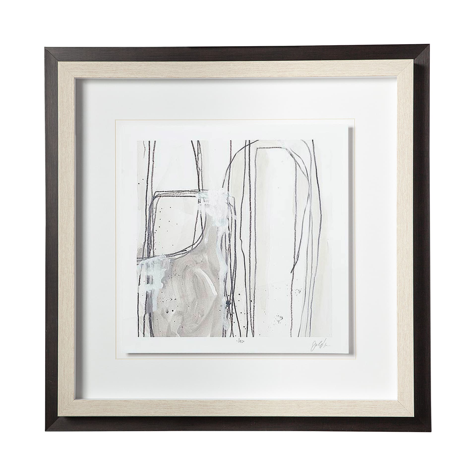 Custom Abstract Logic I by June Vess a Framed Art Print Matted under Glass — product photograph