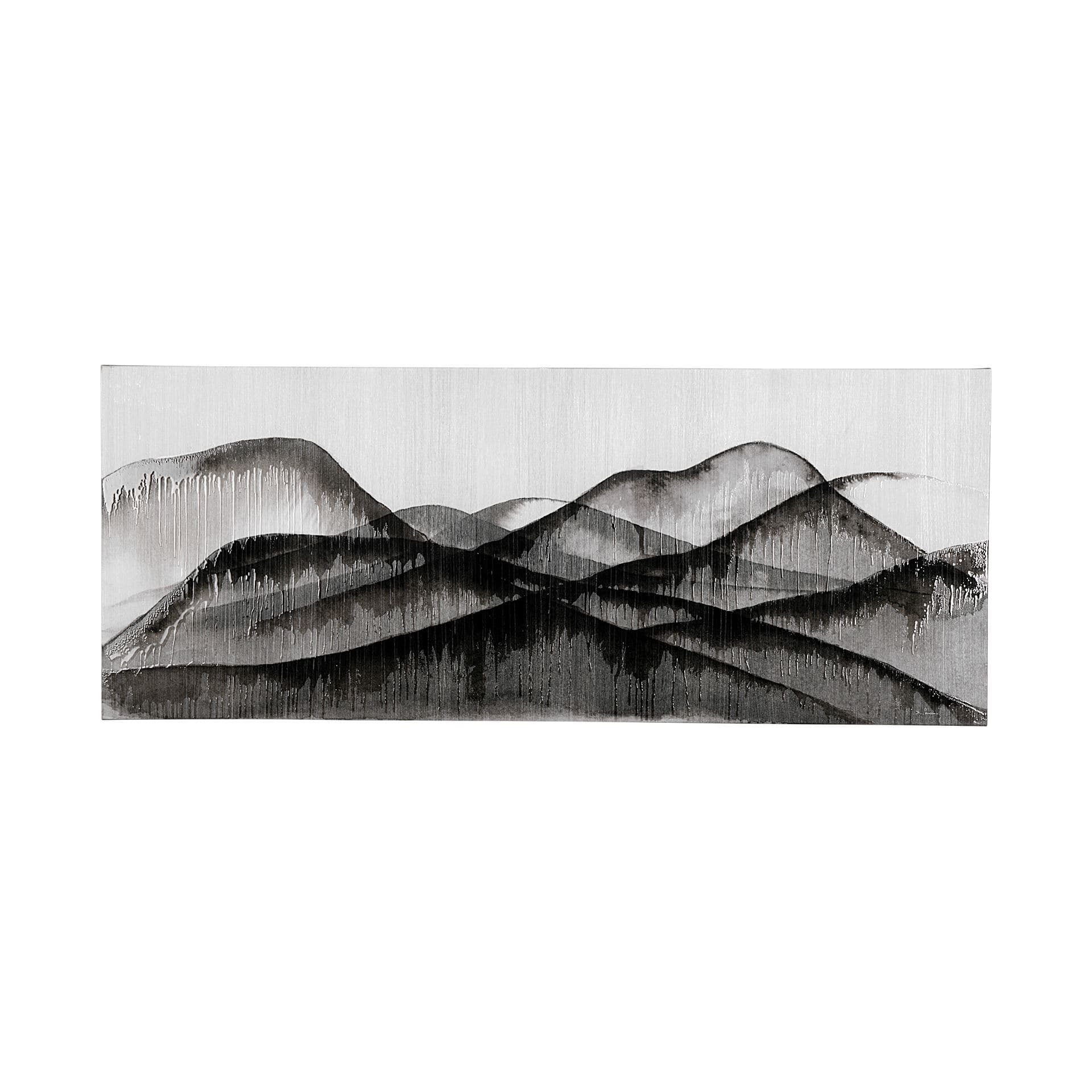 Beyond the Rainy Hills by Mercana Studio a Hand Embellished Textured Canvas — product photograph