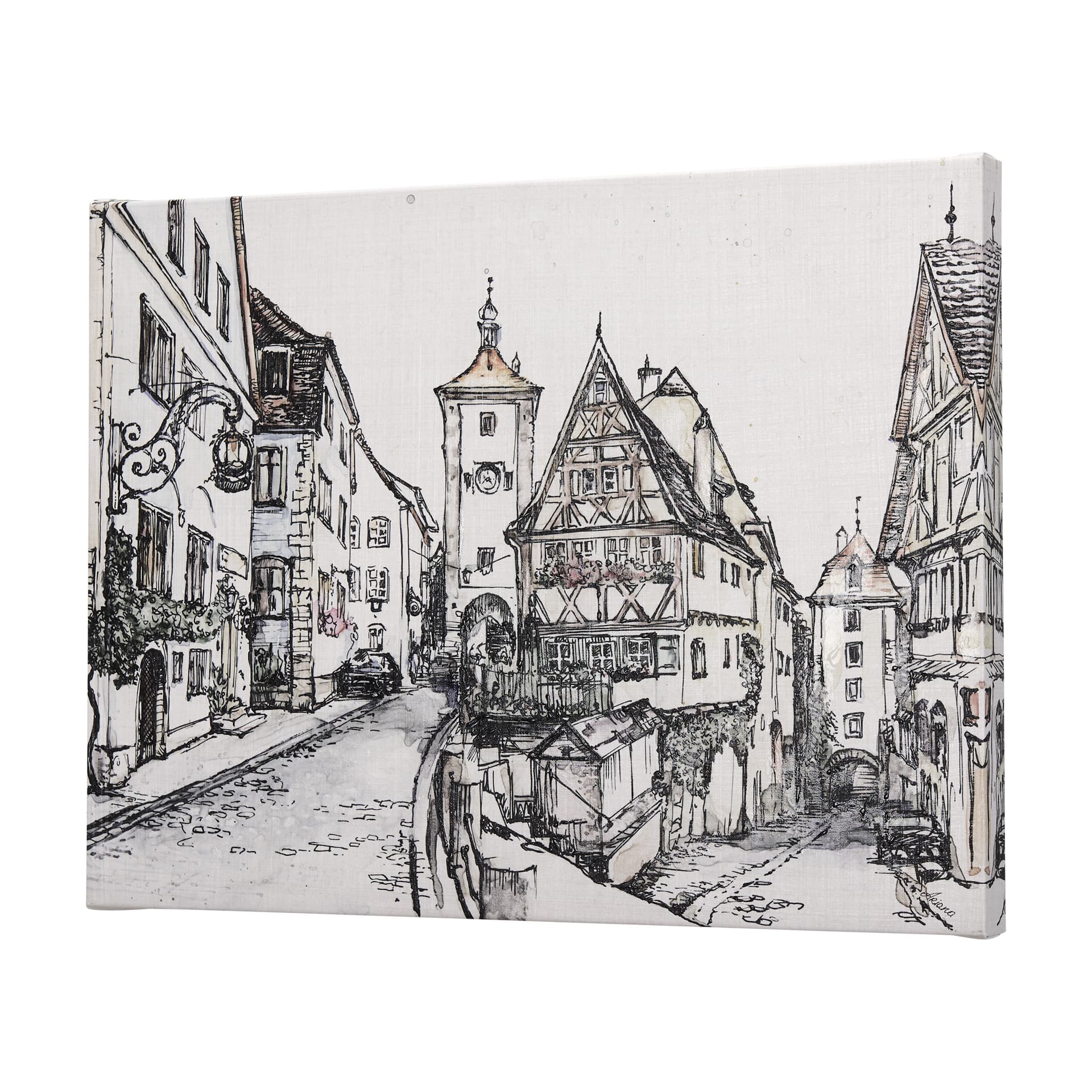 Travel memories I by Mercana Studio a Hand Embellished Textured Canvas — product photograph