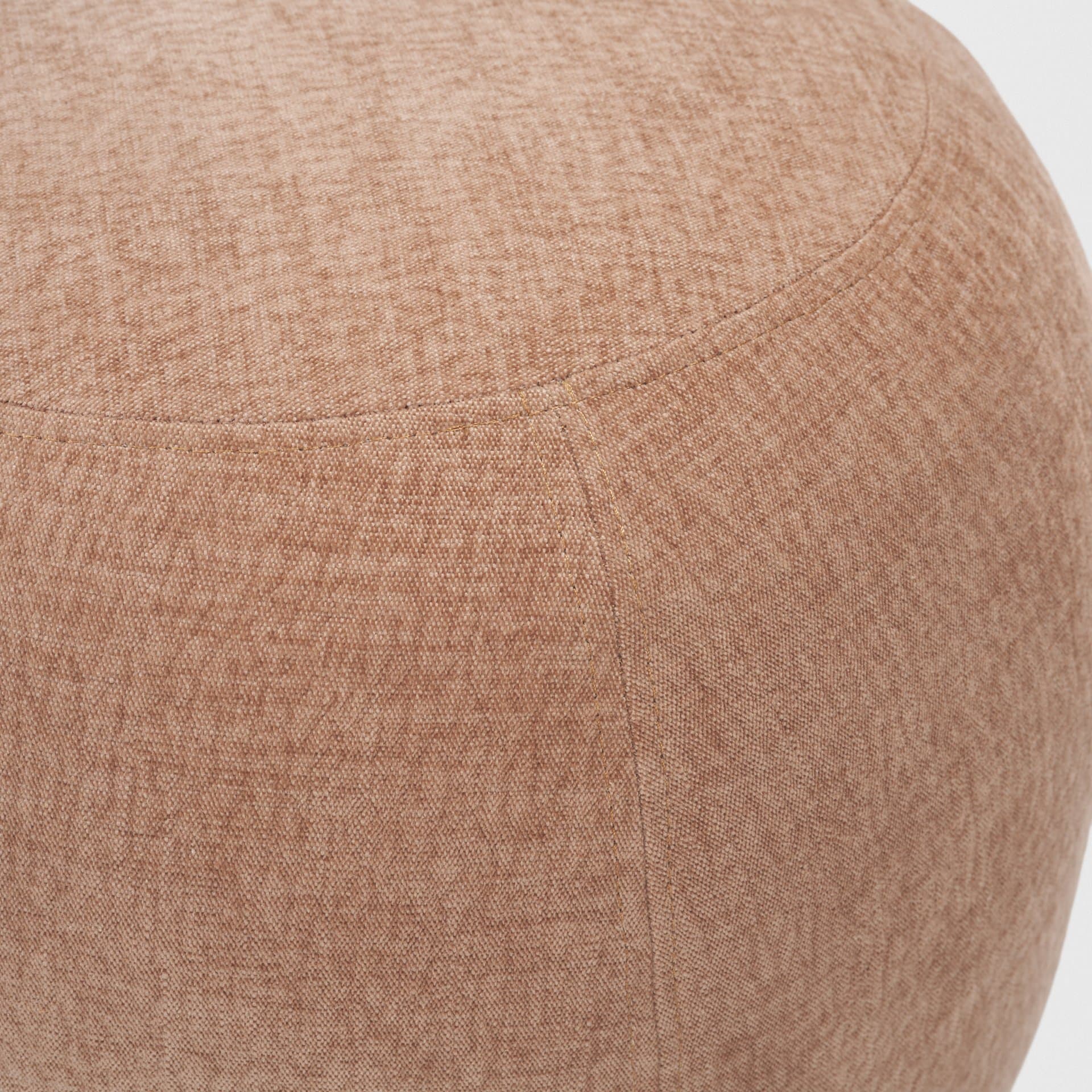 Siren Sienna Fabric w/ Brown Ash Wood Round Accent Stool — product photograph